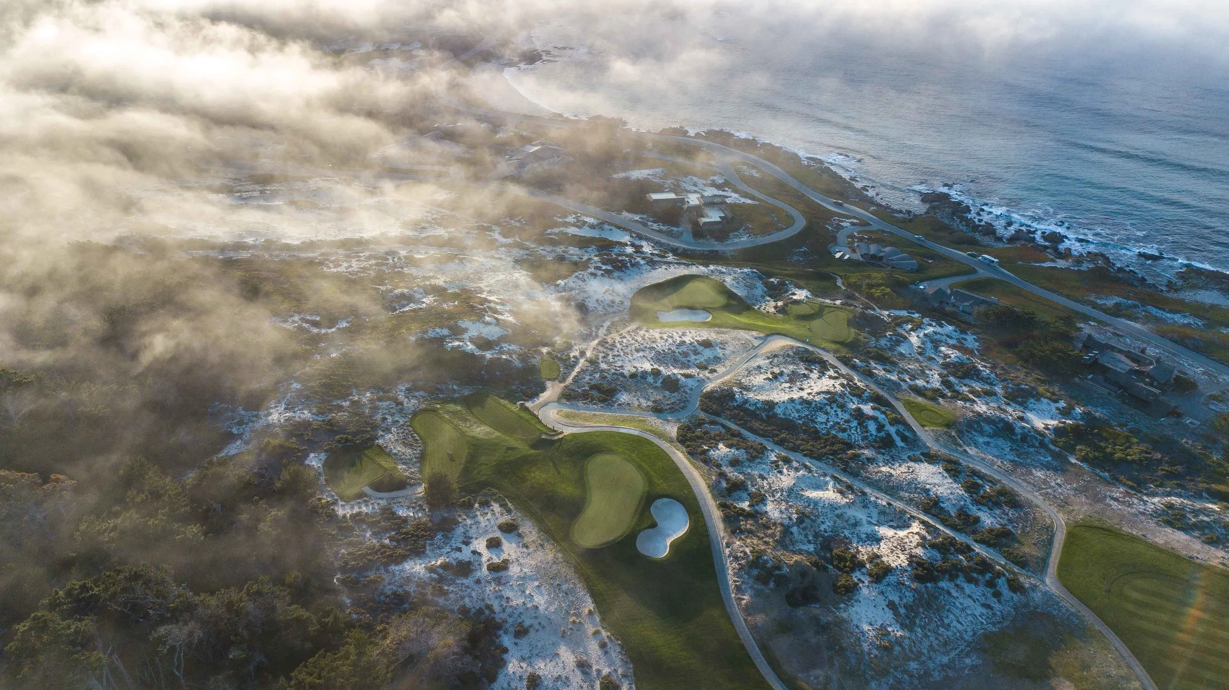 The 2nd and 3rd holes at Spyglass Hill
