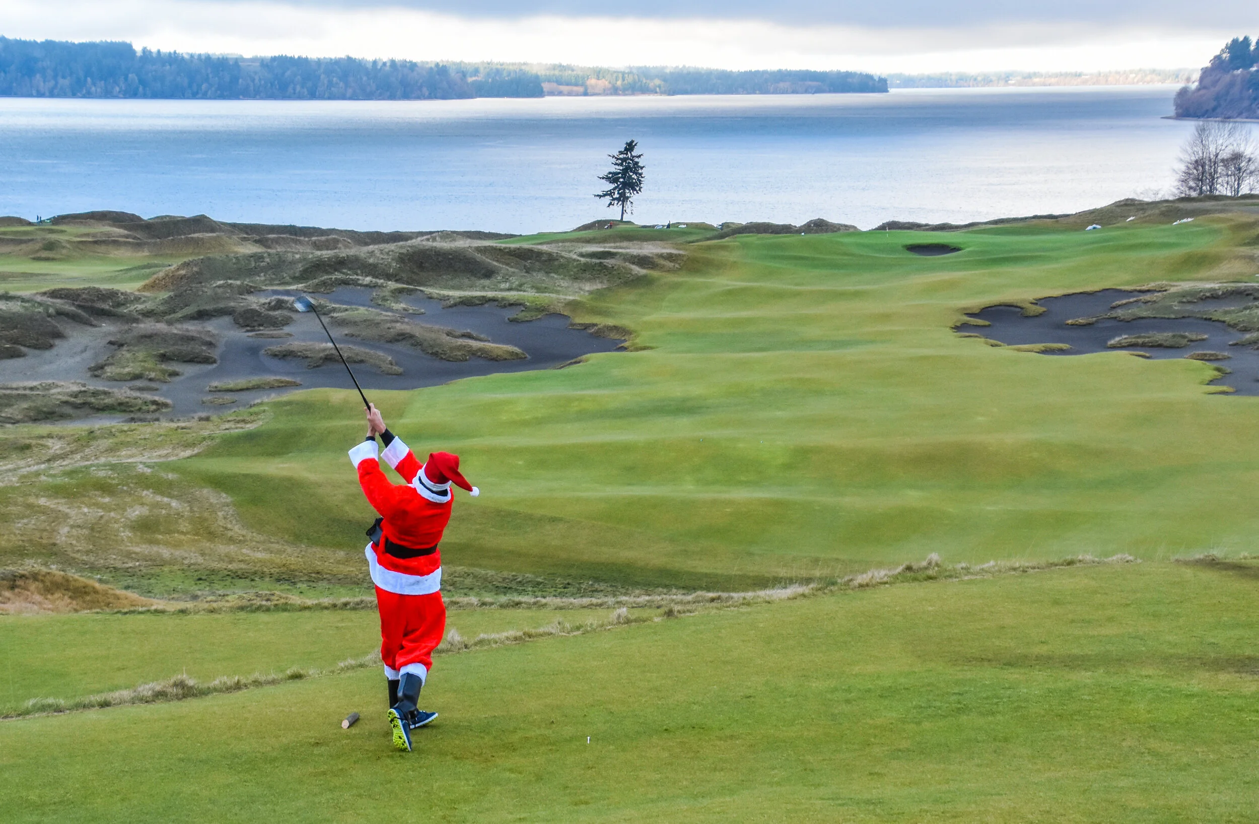Even Santa loves Chambers Bay