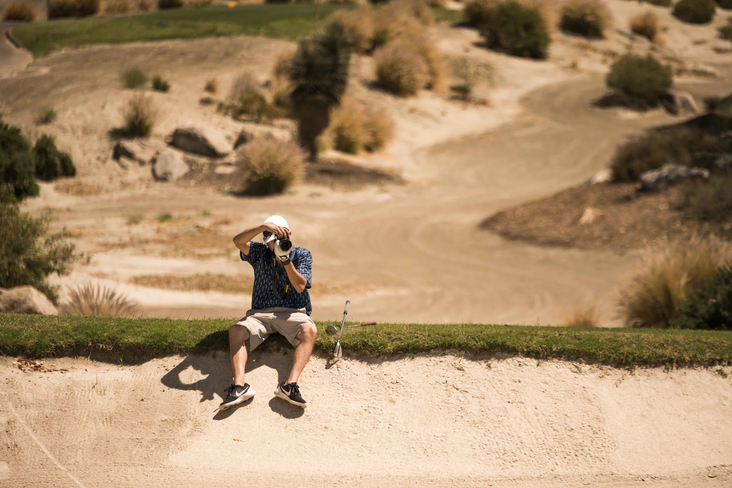 Fernando Rodriguez, AKA The Desert Golfer finds the perfect photo perch.