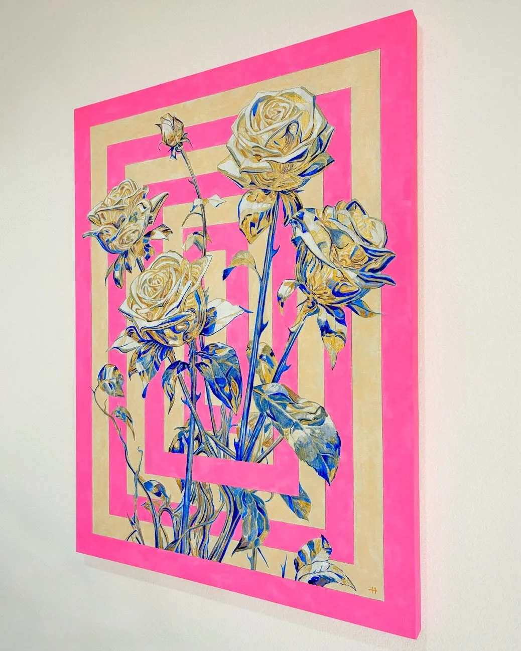 The Wages of Synthesis
2025
Graphite and metallic acrylic on canvas
30 x 40 inches
.
Available at covetartgallery.com
.
.
#art #artist #create #look #illustration #painting #artistsoninstagram
#painter #acrylic #roses