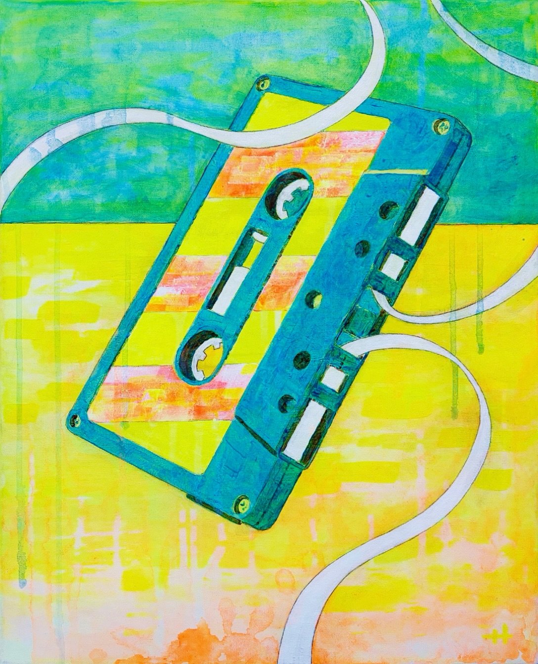 Mix Tape
2026
Graphite and fluorescent acrylic on canvas
16 x 20 x .75 inches
.
#artistsoninstagram #painting #analog