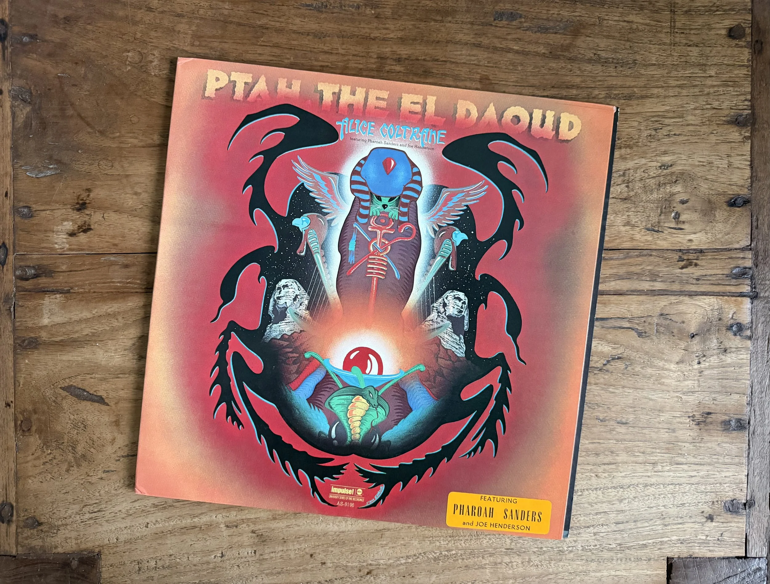 ”Ptah, the El Daoud” by the Alice Coltrane Quintet with Pharoah Sanders and Joe Henderson on Impulse AS-9196