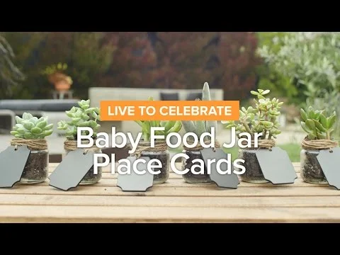 Live to Celebrate: Baby Food Jar Place Cards