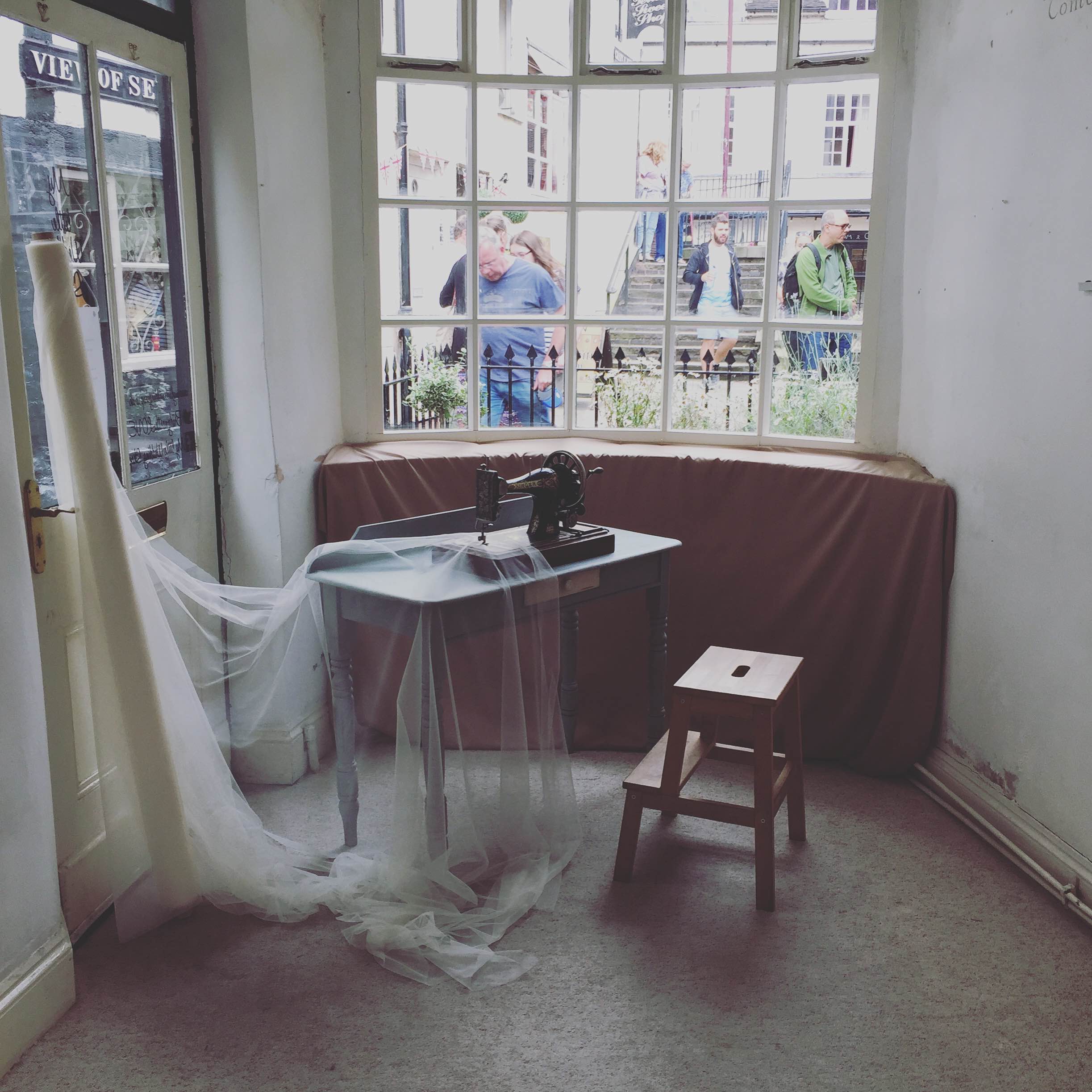 Setting up for the shoot. 