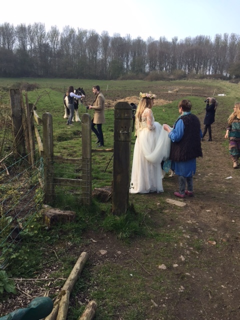 And here is Tor in the finished gown...Our models for the day were the fab Tor & Jack, super fun and perfect for the day.....and yes, we were joined by a horse!