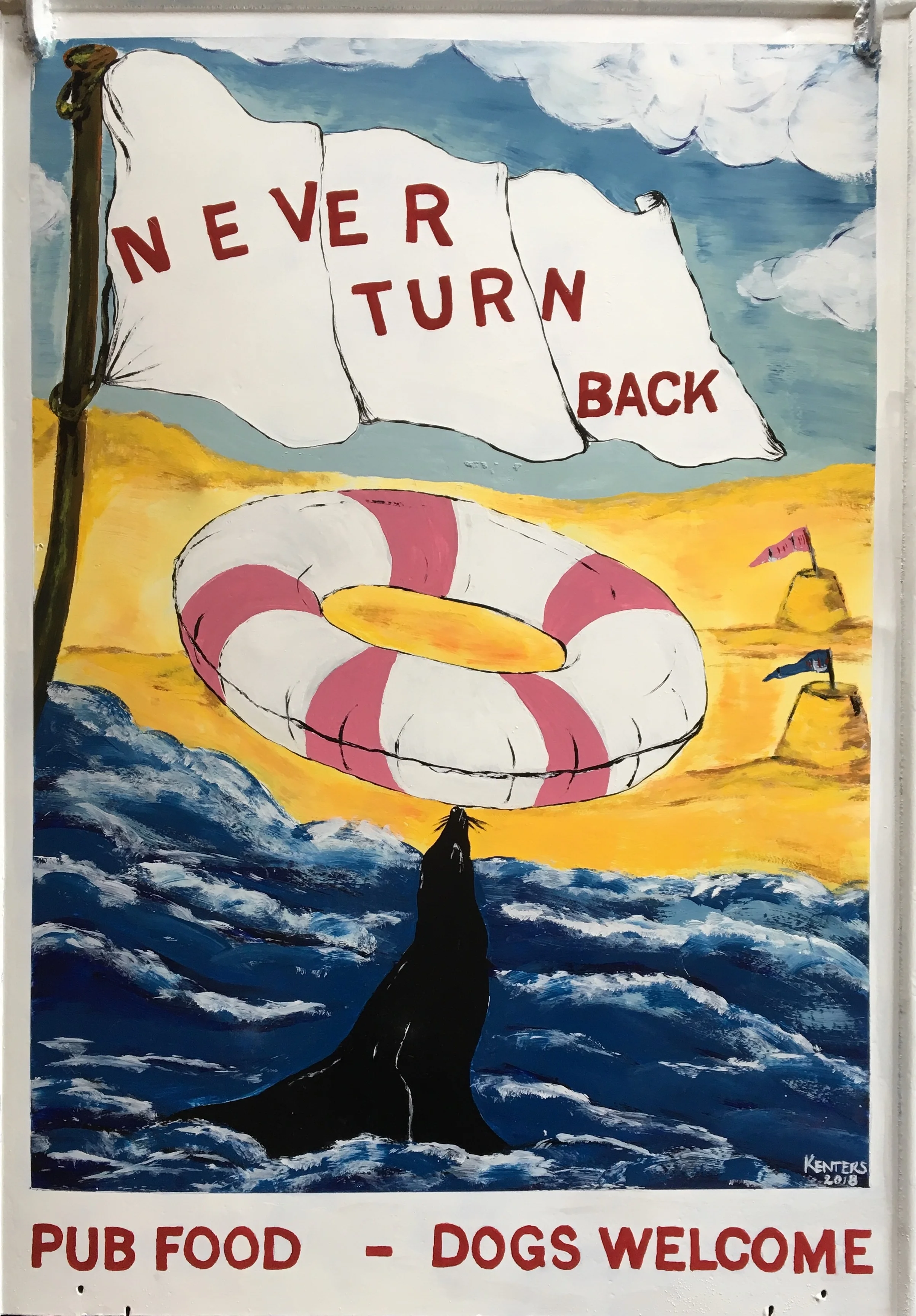 Never Turn Back - Pub Sign