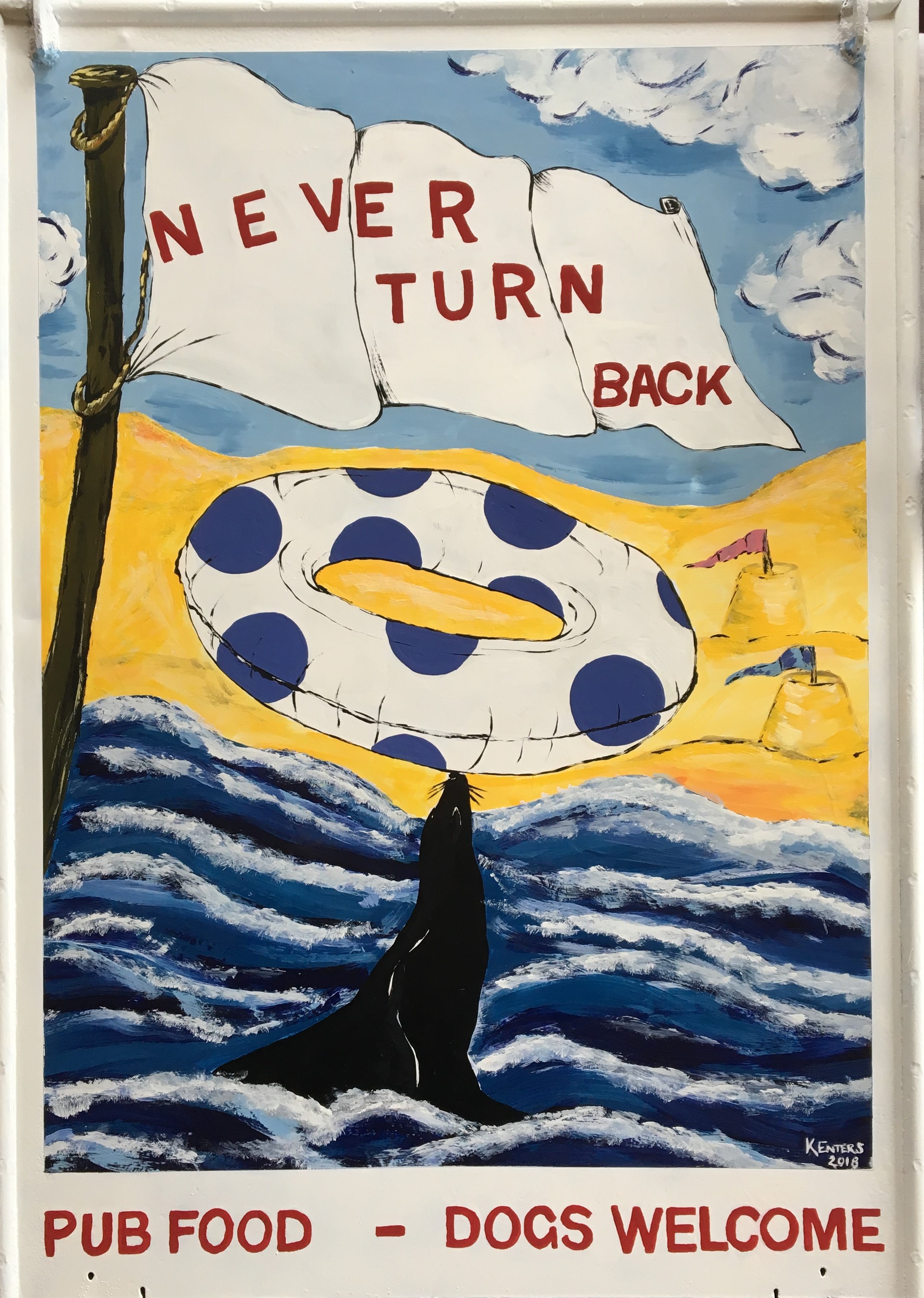 Never Turn Back - Pub Sign