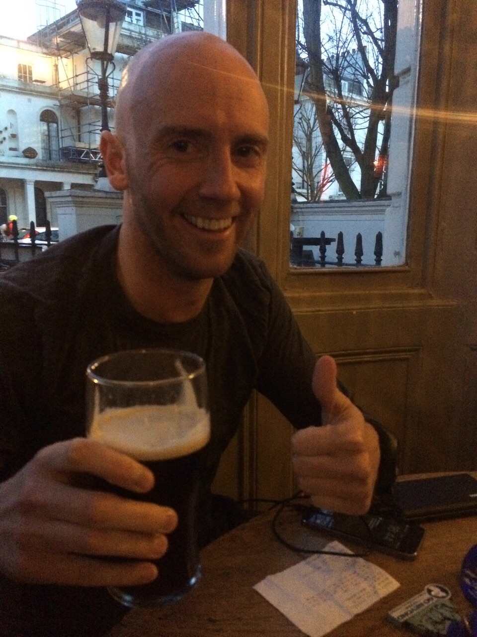 The medal is on the table but you can see what's more important to me (P hoto by Ca te McVeigh)
