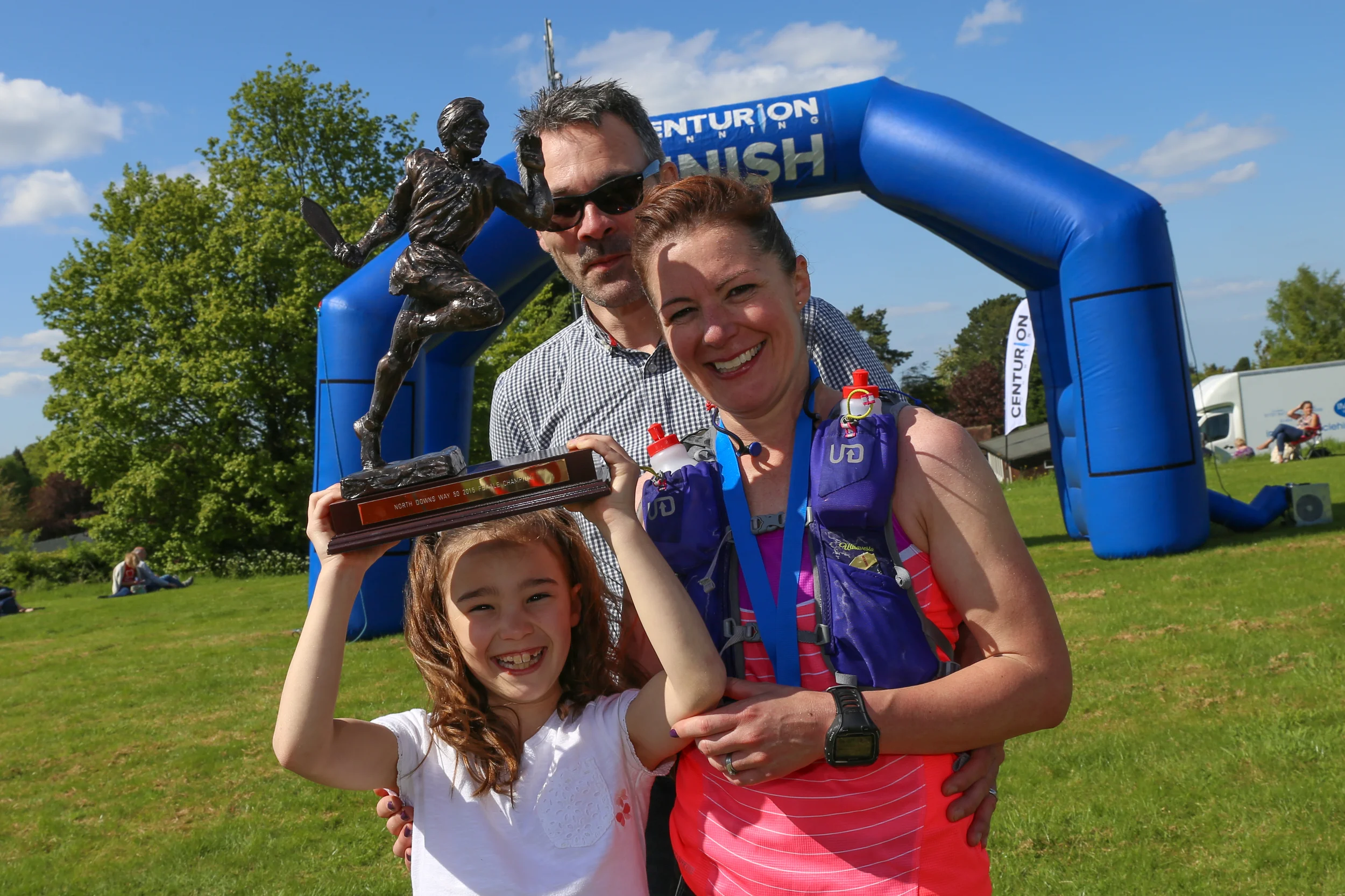 Team Gray with the trophy (Photo: Stuart March, from Jess's blog)