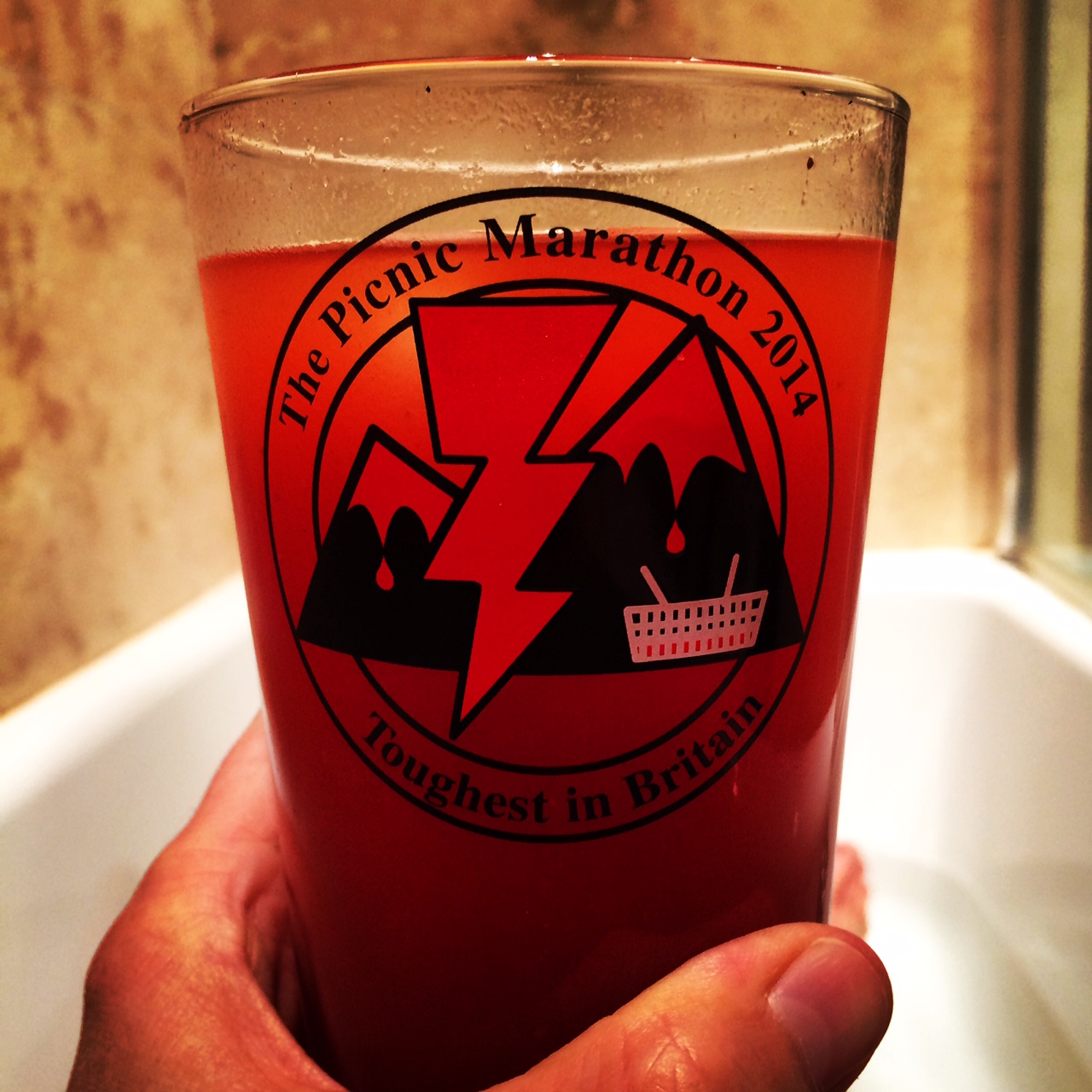 Celebratory michelada in a cold bath