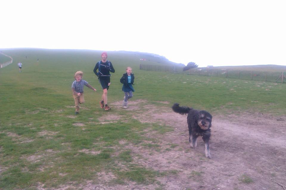 Aelfie, me, Aela and Stanlie at Firle