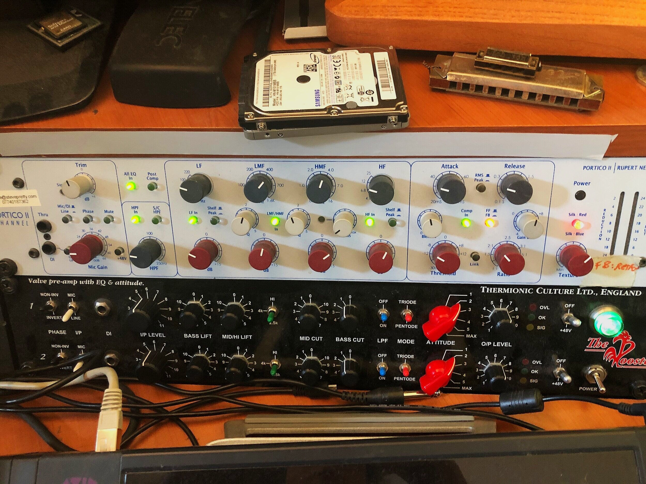 Neve Portico II Channel and Thermionic Culture Rooster preamps/processors