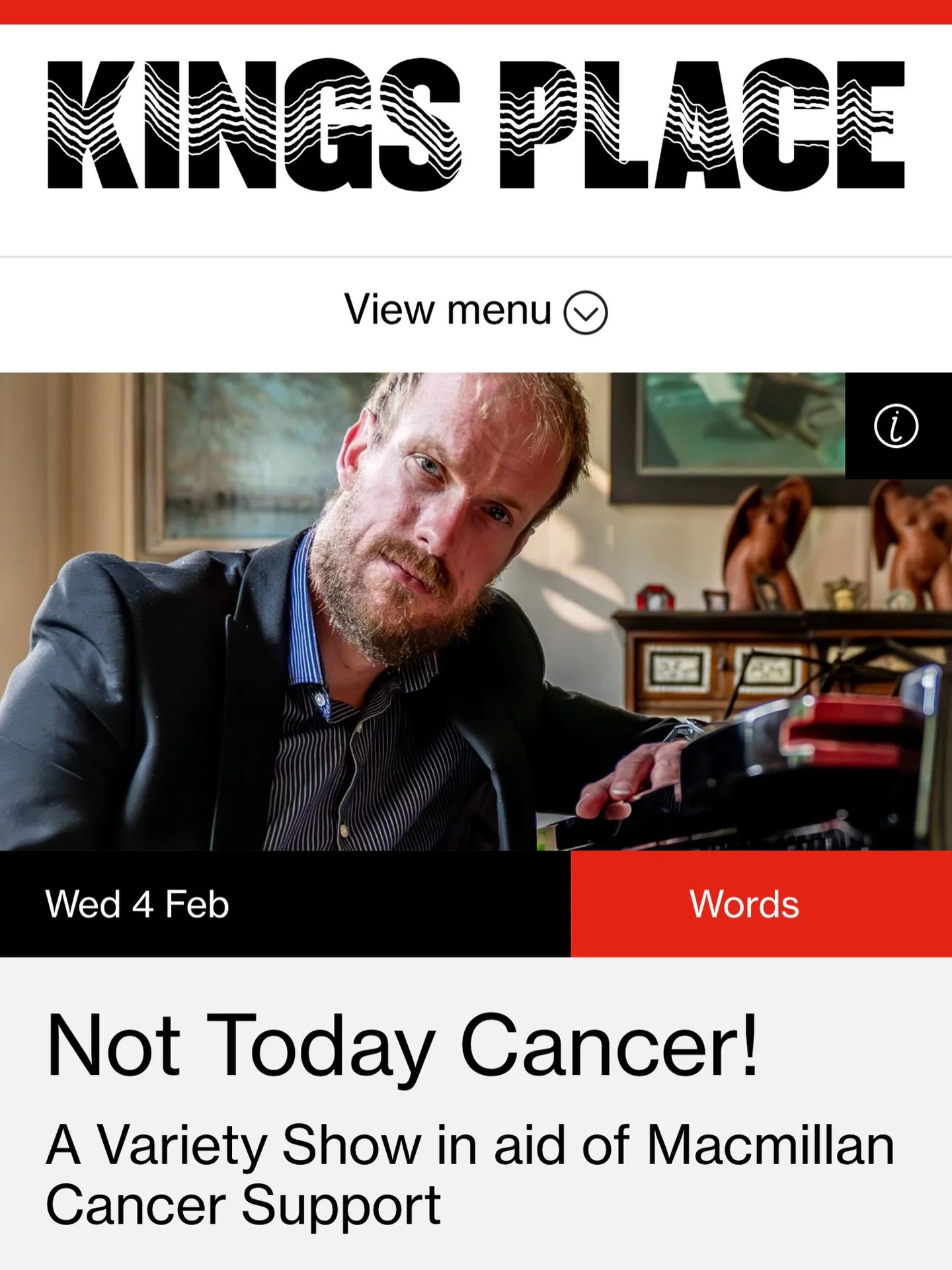 About a year ago, my friend @bowelcancerbucketlist asked me if I would help to produce a live show with him. 

He wanted to feature some of his songs from the album I produced for him, and to make a kind of variety show in the spirit of my Steve Pret