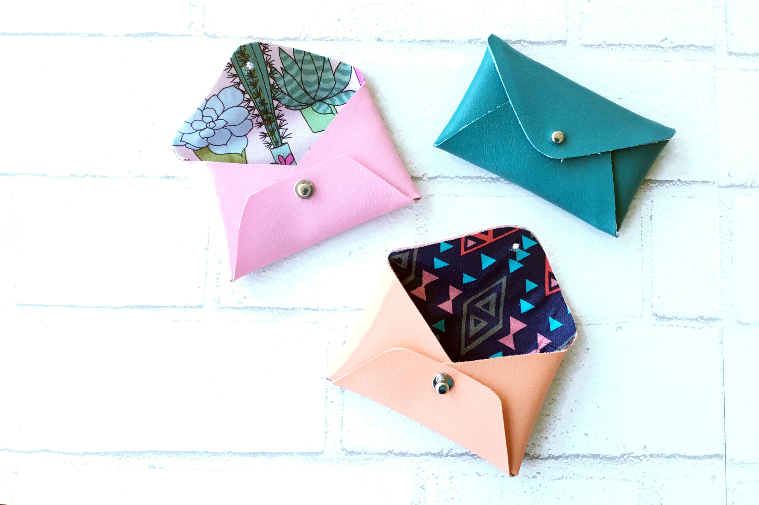 faux leather coin purse pattern