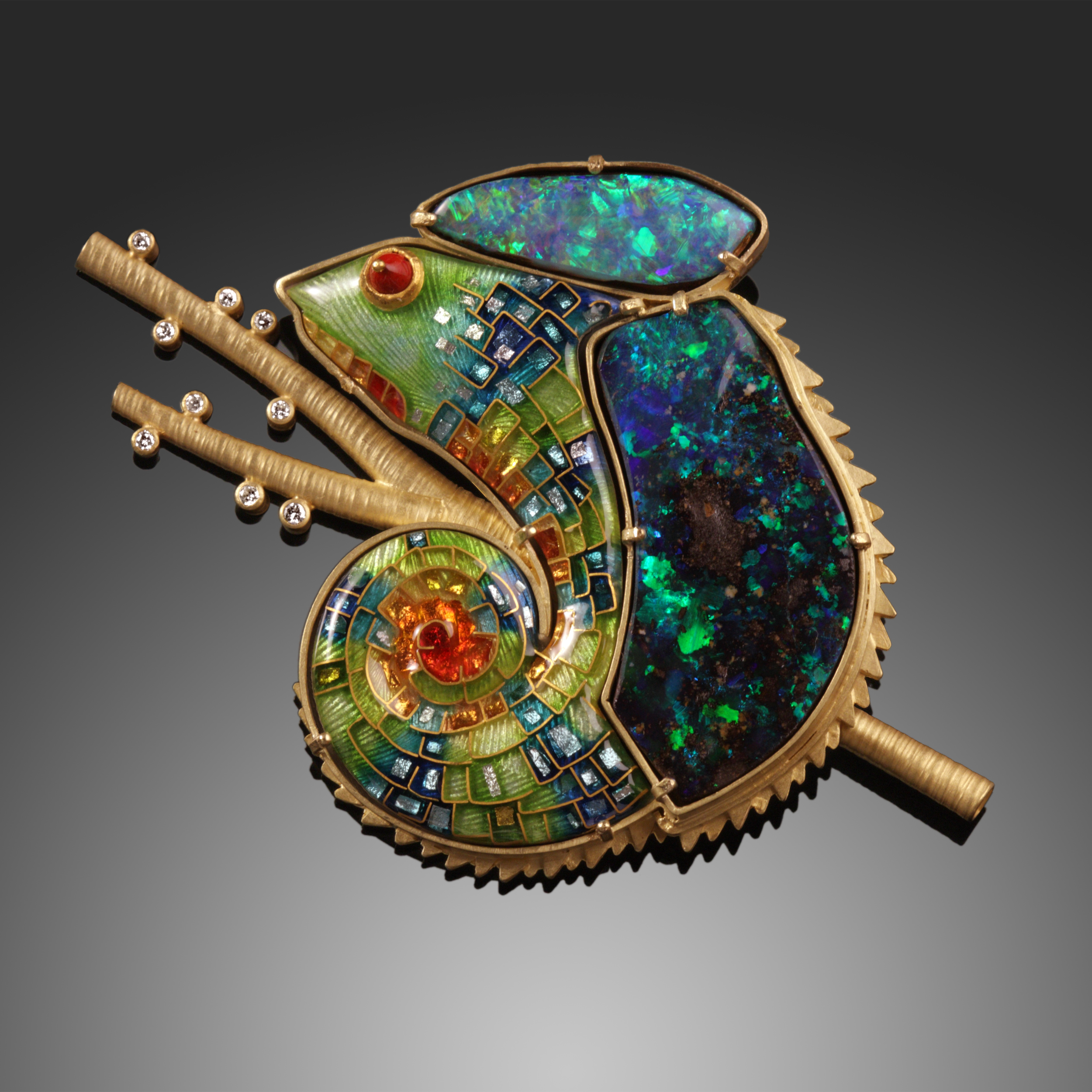 Opal Chameleon Pin/Pendant