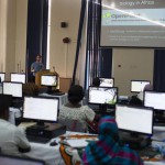 RICHARD SMITH-UNNA DELIVERING A PLANT SYNTHETIC BIOLOGY SESSION AT ICIPE