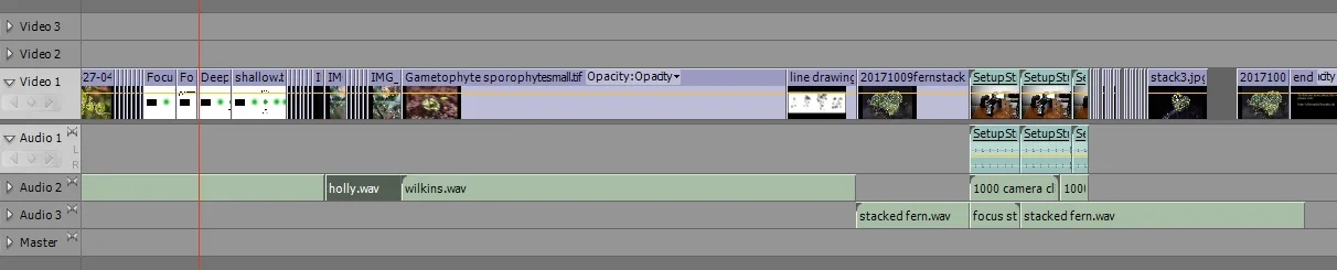 Editing videos that explain how the focus stacking system works