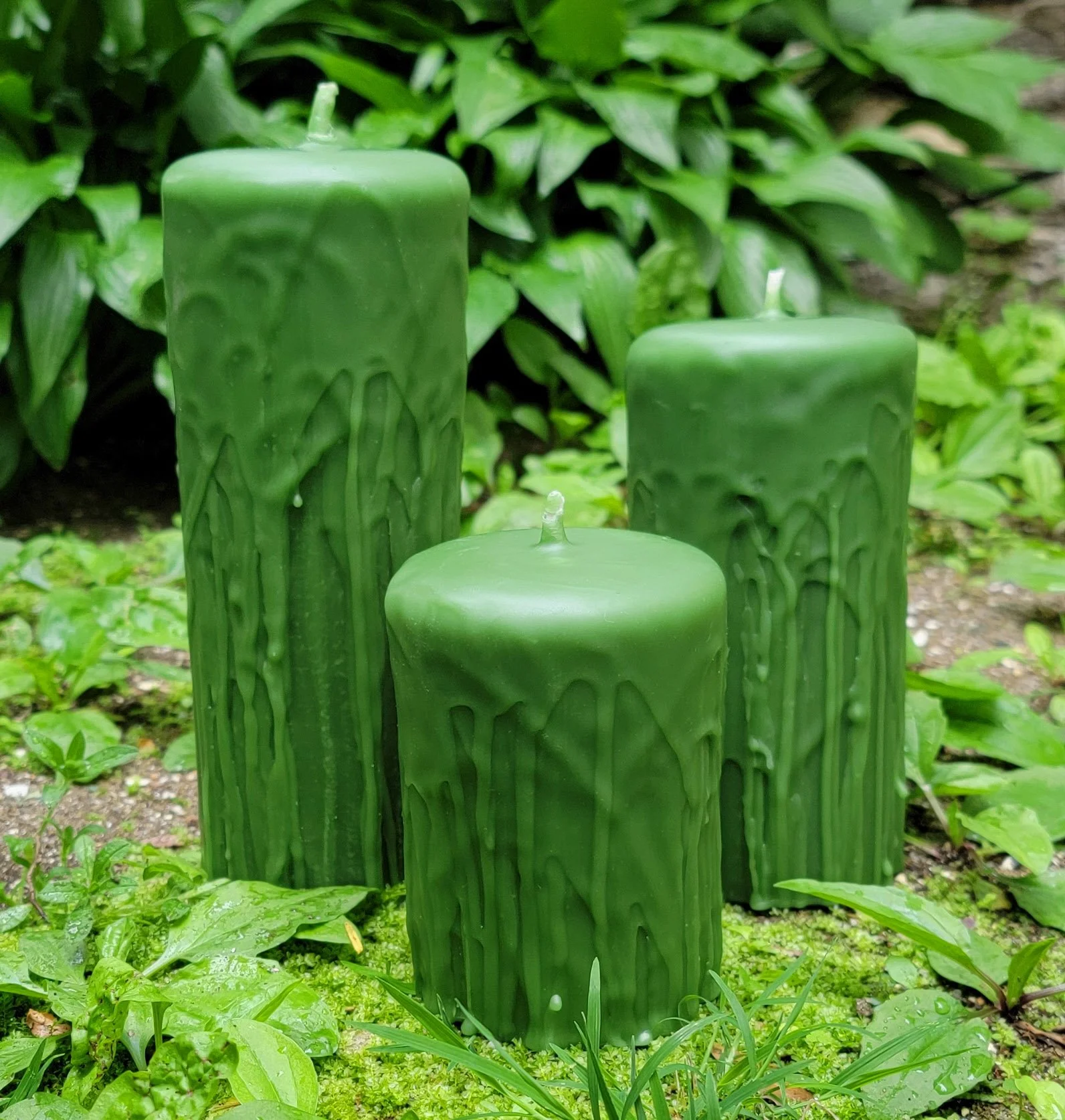 Green - Halcyon Wide Dripped Pillar