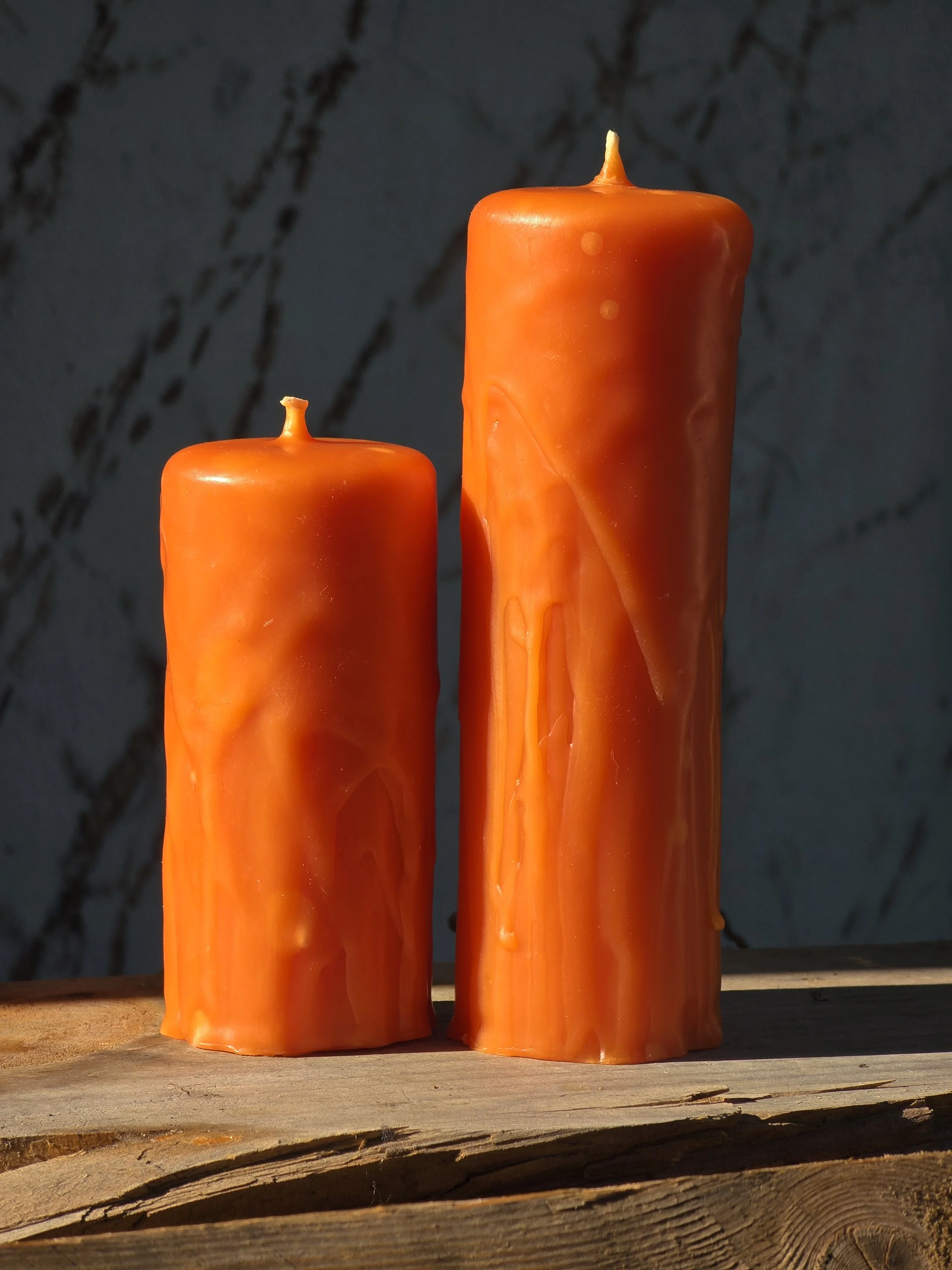 Orange Thin Dripped Pillar - (Preorder - Ships November)