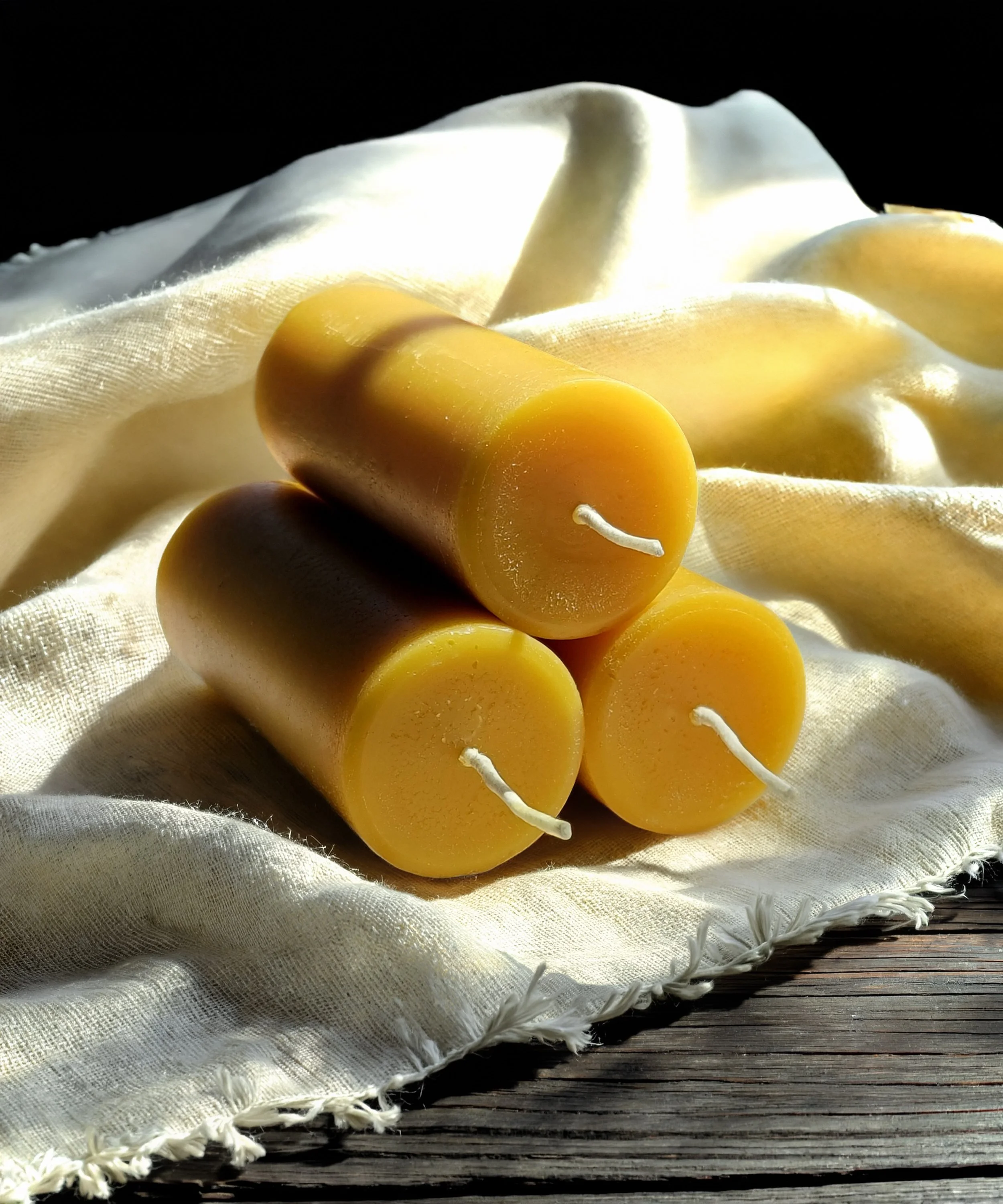 Three Rustic PIllars on Cloth with Wood 2.jpg