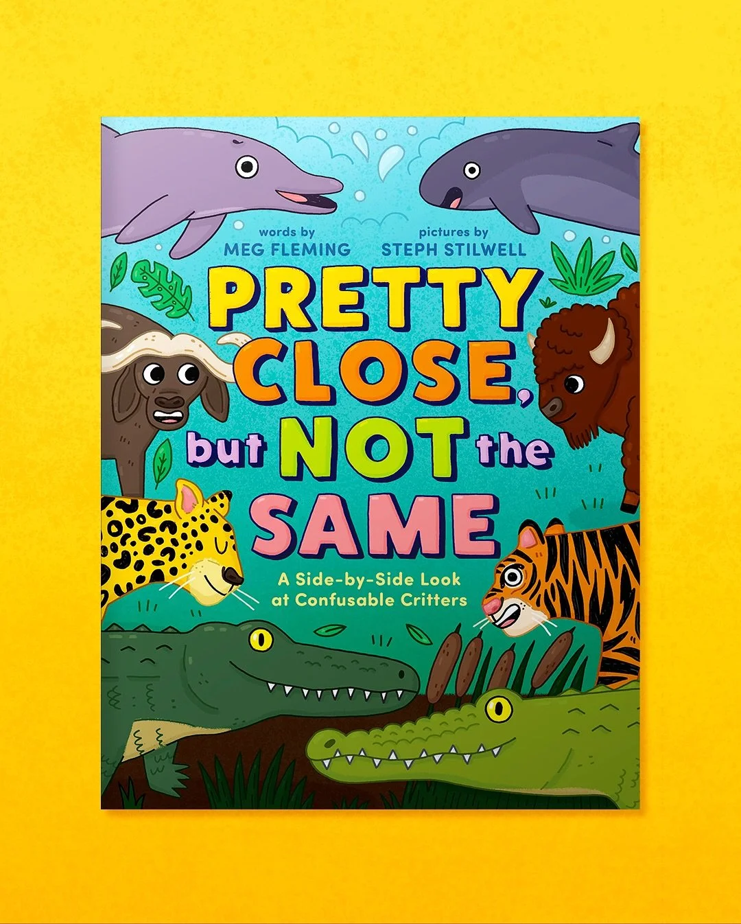 🐅 COVER REVEAL! 🐆 I’m so excited to share the cover of my next picture book Pretty Close, but Not the Same written by @megosphere! It’s a fun and rhythmic book about animals that you might confuse with one another, like bison and buffal