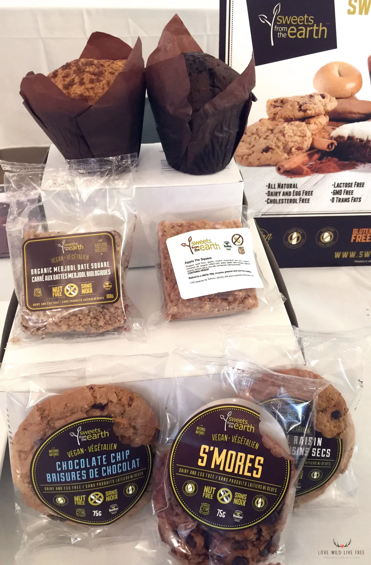 Sweets from the Earth : Two Sampler pack options for Veggielicious, including the Nut Free Special and the Gluten-Free Special. Both packs include delicious vegan treats like the ones pictured above. Photo by: Love Wild Live Free. 