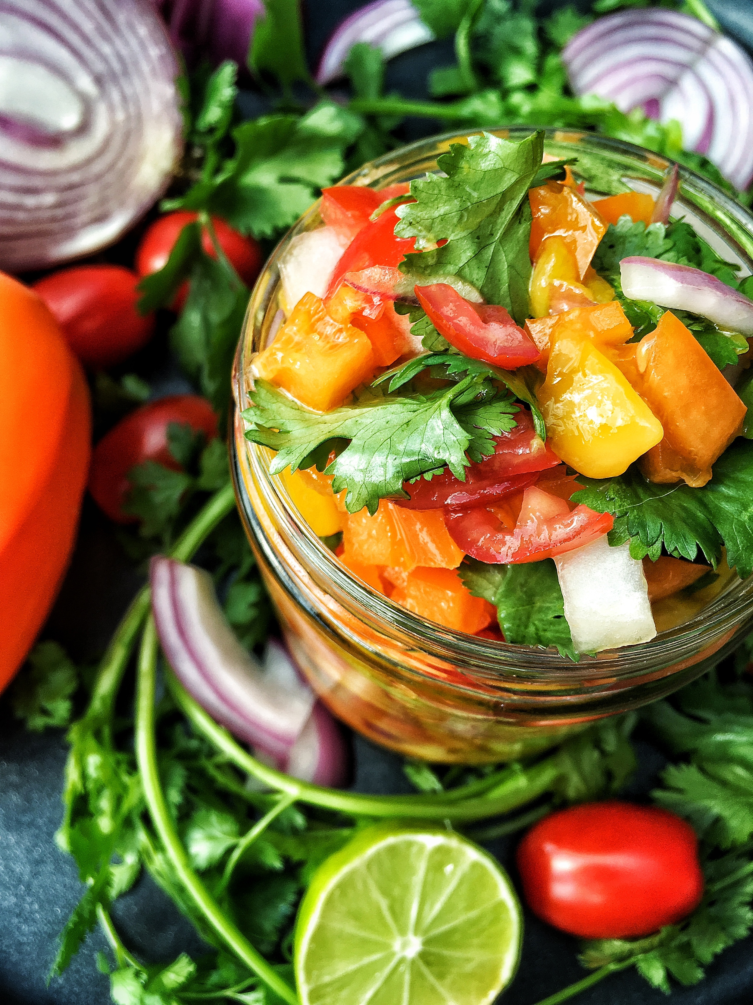 Raw Mango Salsa. Photo courtesy of Cured by Plants. 
