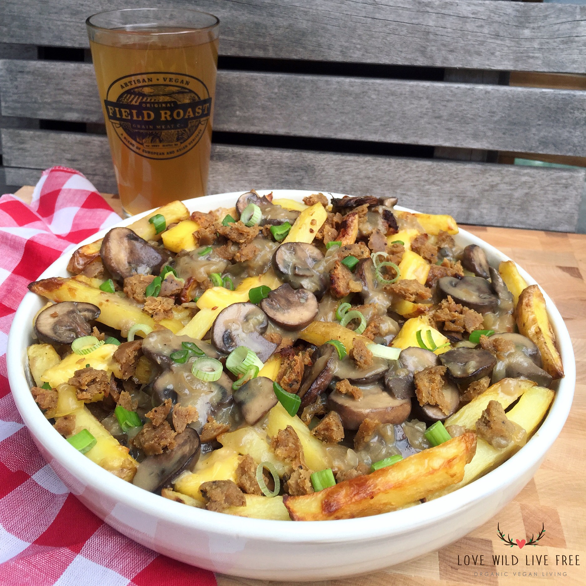 In celebration or Canada Day I have collaborated with Field Roast to create an epic vegan poutine, because you can't get any more Canadian than that! Eh? Photo by Love Wild Live Free. 