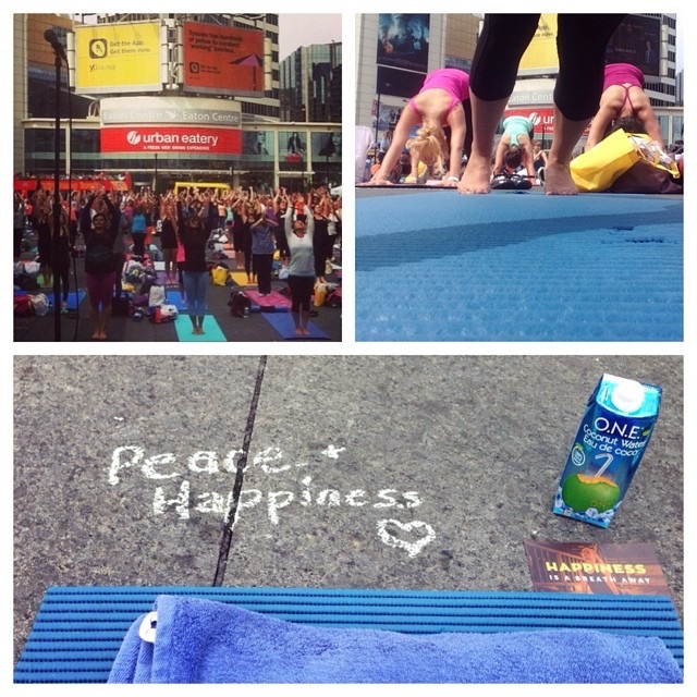 I participated in the 3rd annual Yogathon Event at Dundas Square in Toronto. These photos are a few of my memories from that year. Photo by Love Wild Live Free.