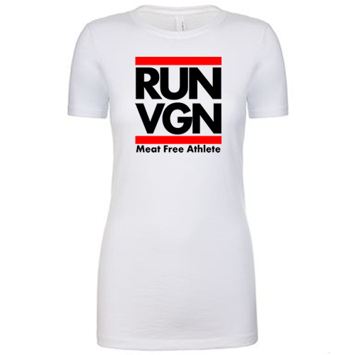 RUN VGN is another popular design from Shirt Activism Apparel. 
