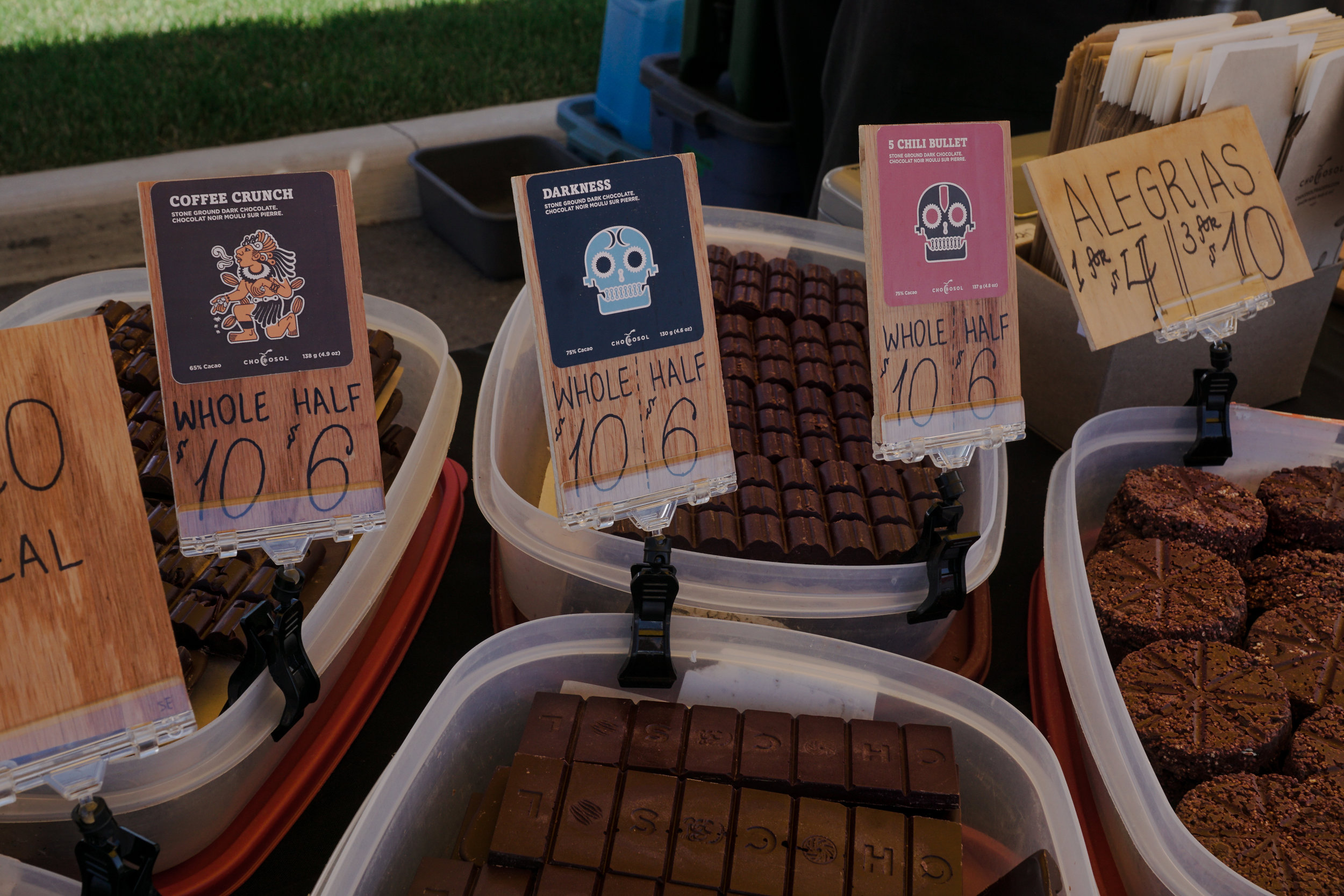Dairy-free ethically sourced chocolate from ChocoSol Traders . Photo by: Two Market Girls.