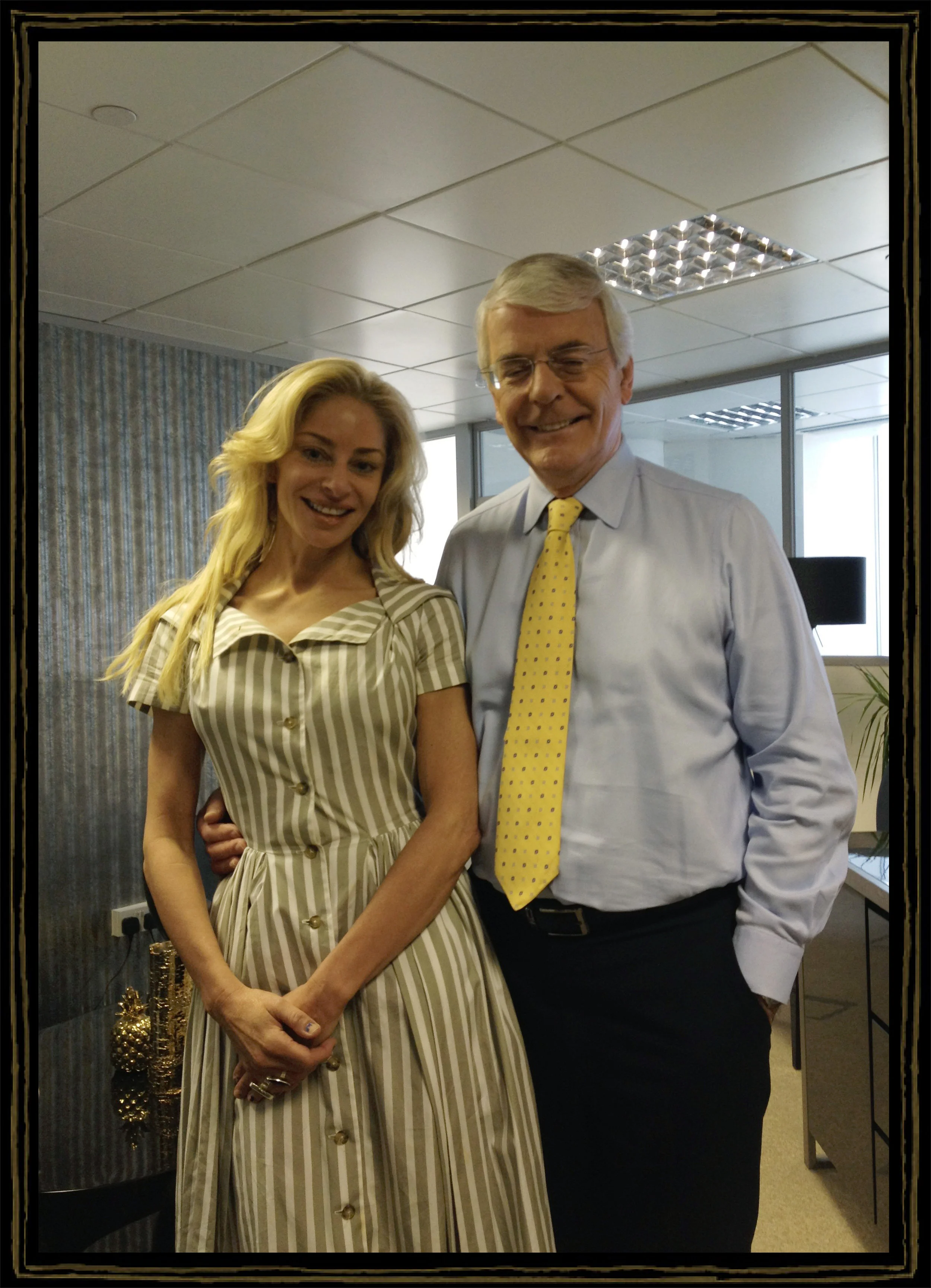 Sera of London set design for Zeinab Badawi BBC London, Sir John Major