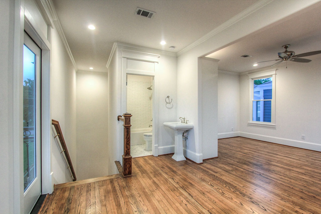 The flexible bonus quarters are open to interpretation: this large room with an en suite full bath could be a playroom, home office, studio, or media room. It's situated away from the other bedrooms.