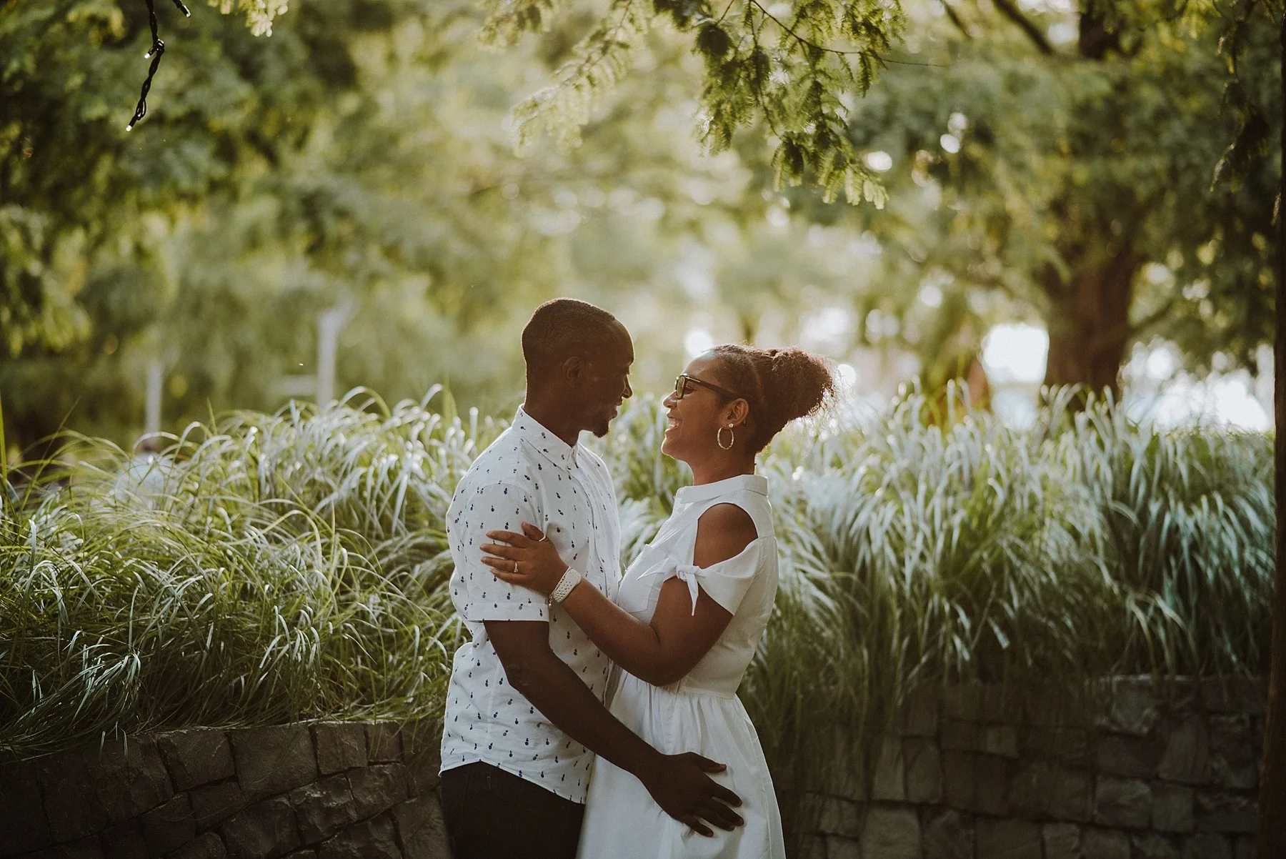 Wedding Photographer in London. An engagement shoot at Canary Wharf with Sherikka &amp; Mac.