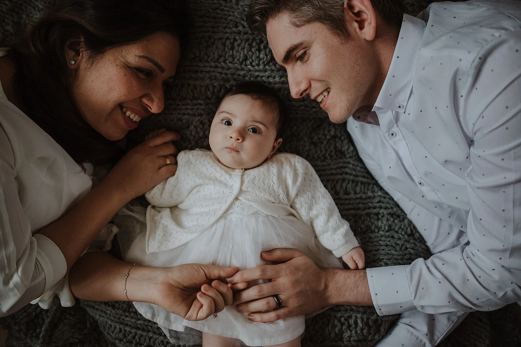 South London family photographer with baby Sophie and her family.