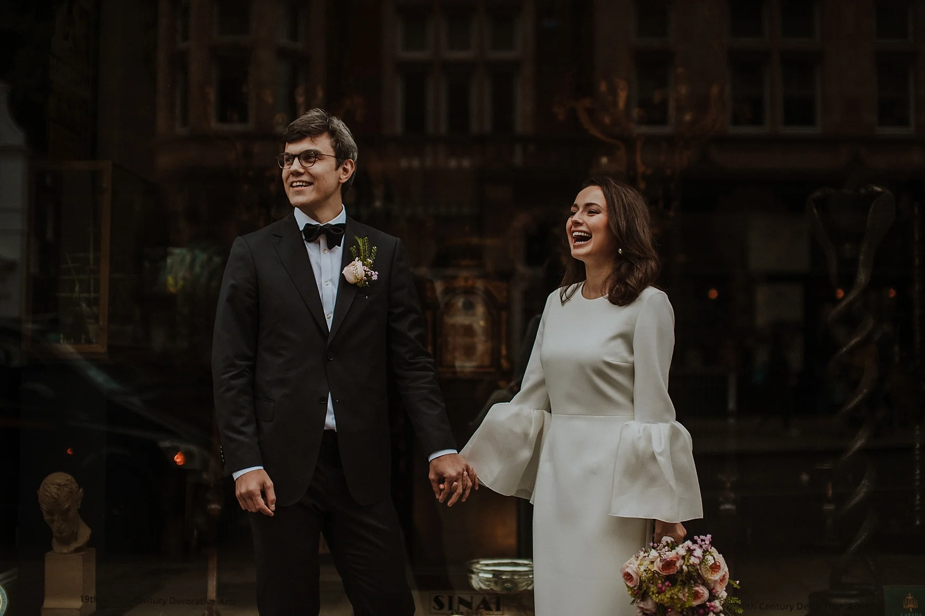 London Wedding Photographer. Yulia &amp; Constantine's stylish &amp; intimate London wedding at Mayfair Library and then The Dorchester Hotel.