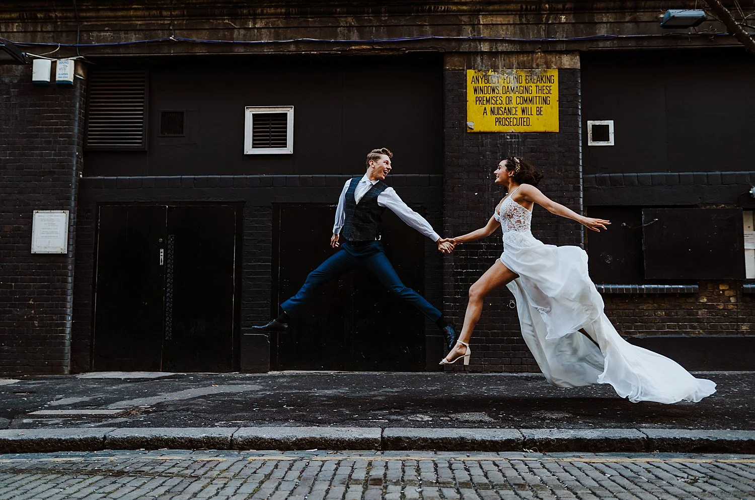 A beautiful urban wedding styled shoot at Islington Metal Works, London.