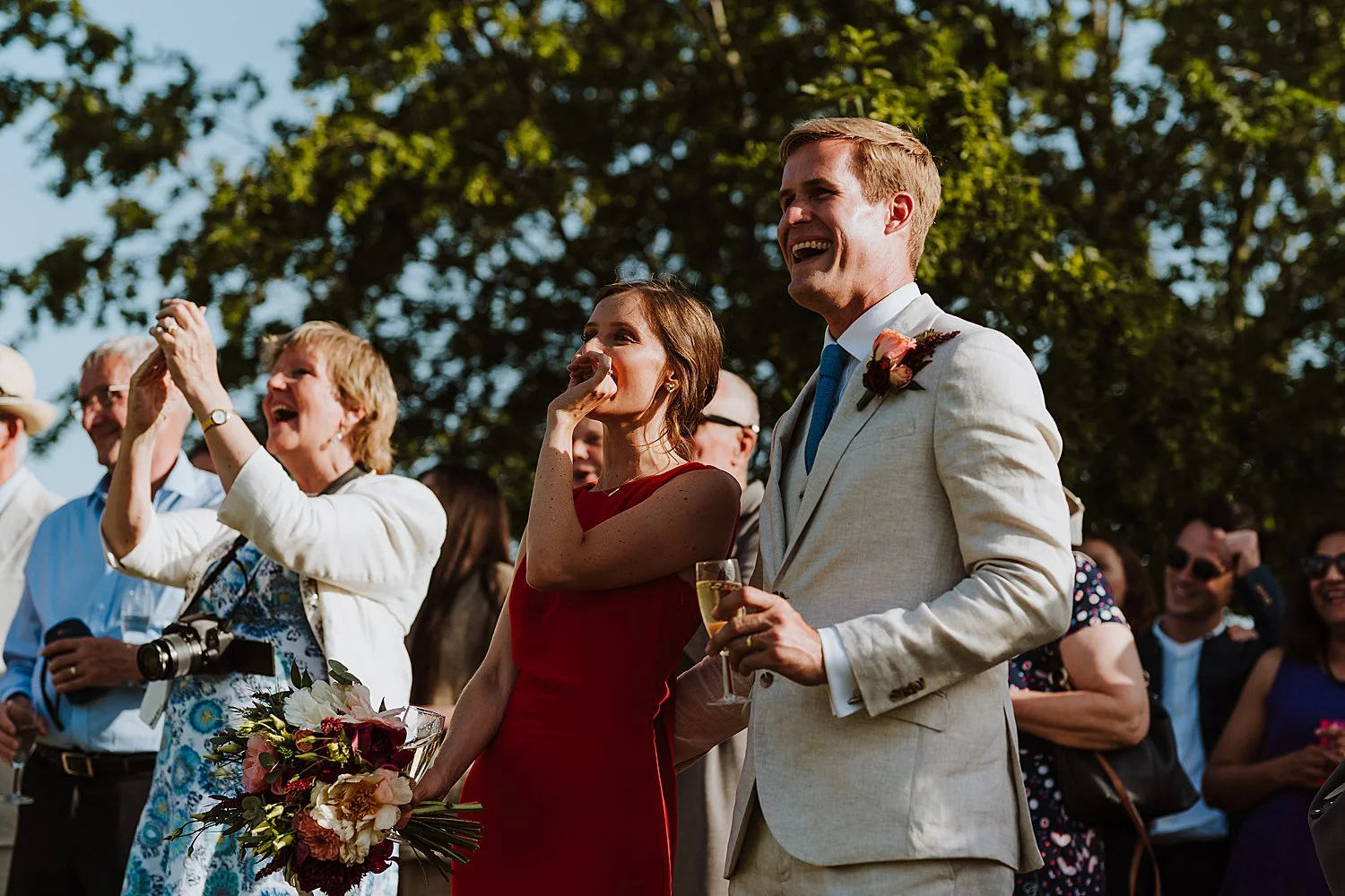 Outdoor DIY wedding photography. Essex wedding photographer.