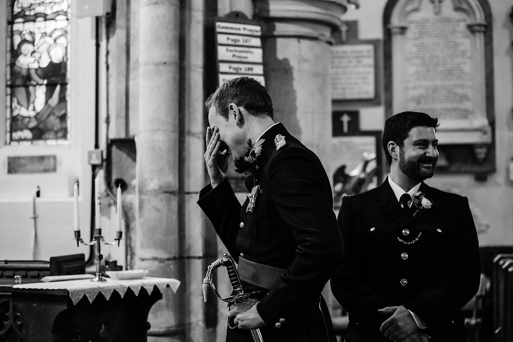 Military church wedding, Kent wedding photographer, documentary wedding photography