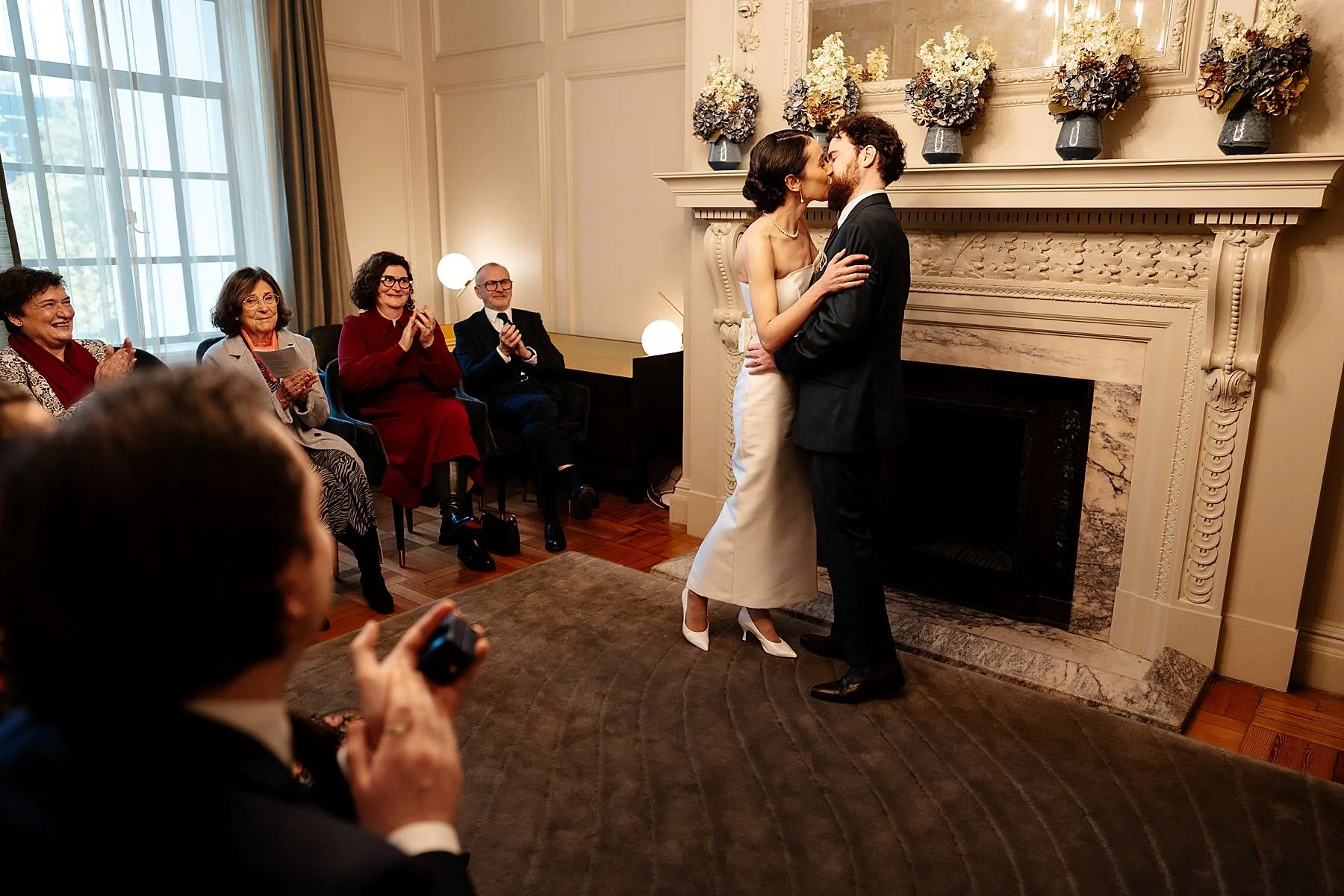 Winter wedding at Marylebone Town Hall
