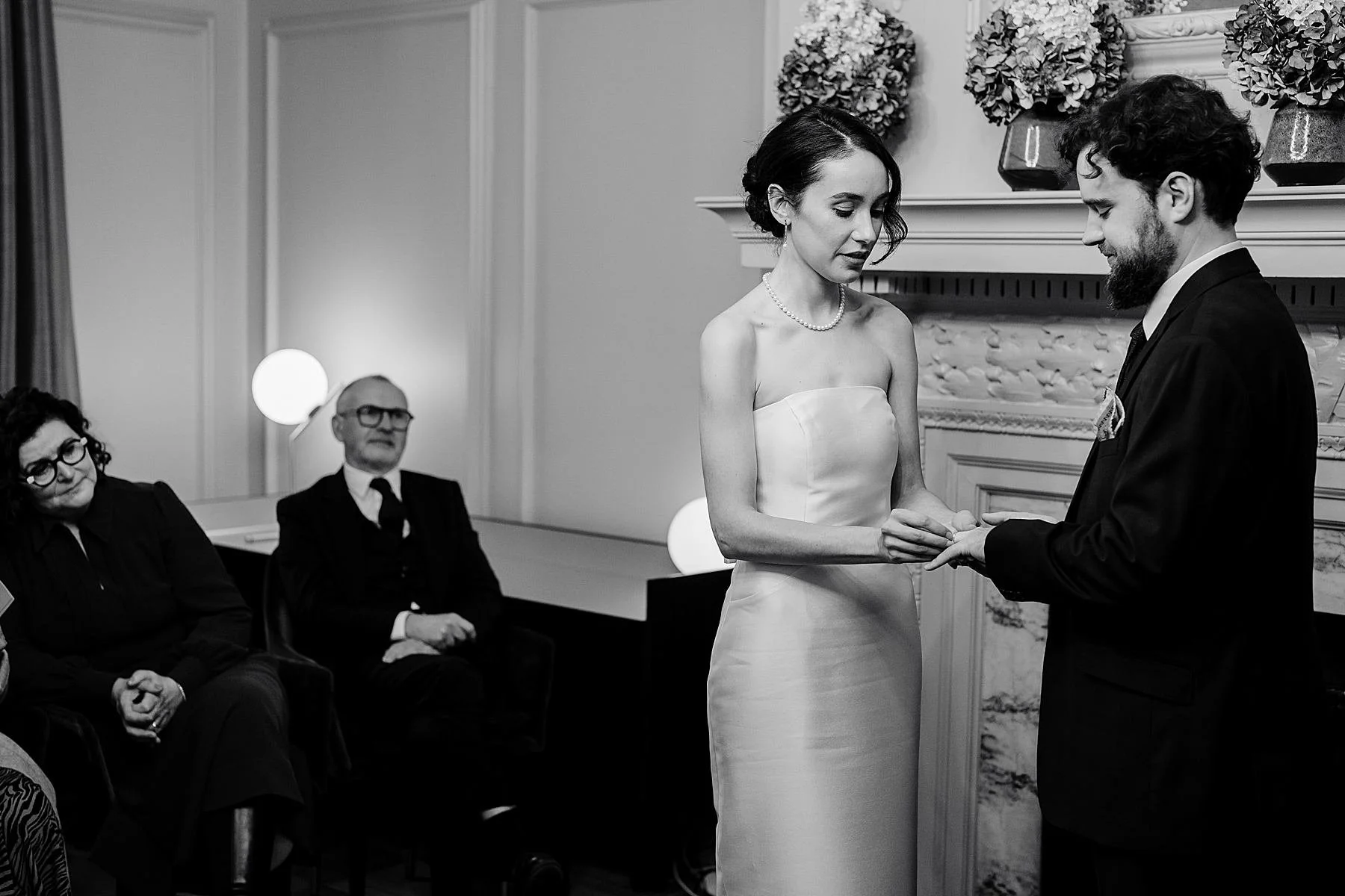 Winter wedding at Marylebone Town Hall
