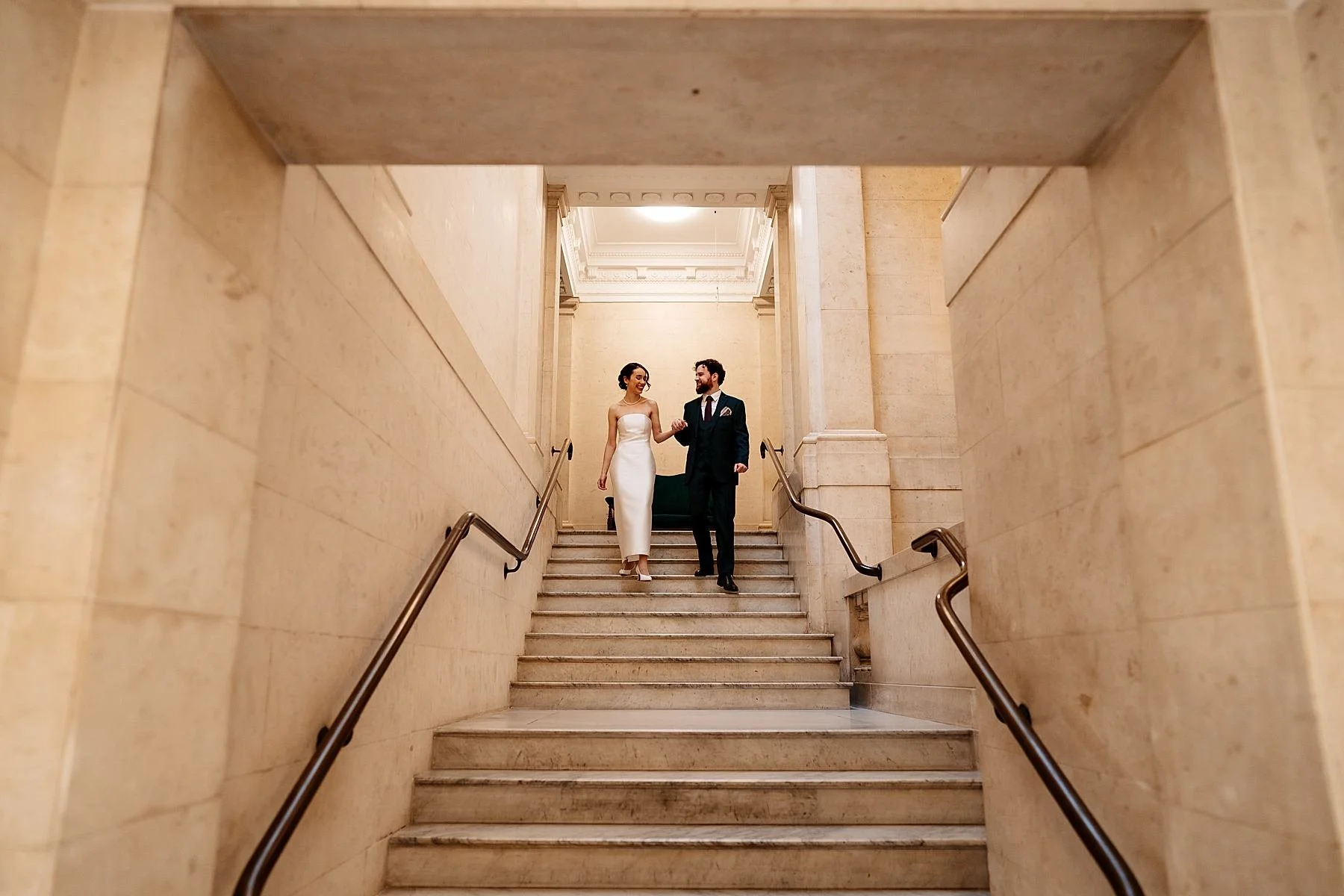 Winter wedding at Marylebone Town Hall