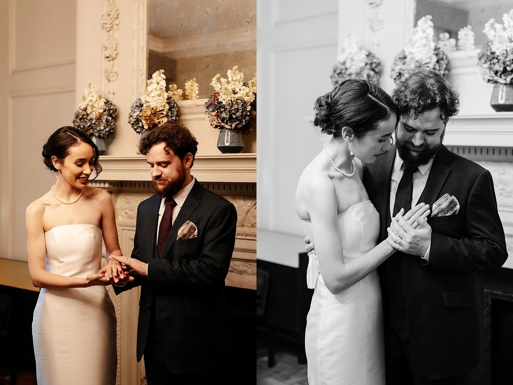 Winter wedding at Marylebone Town Hall