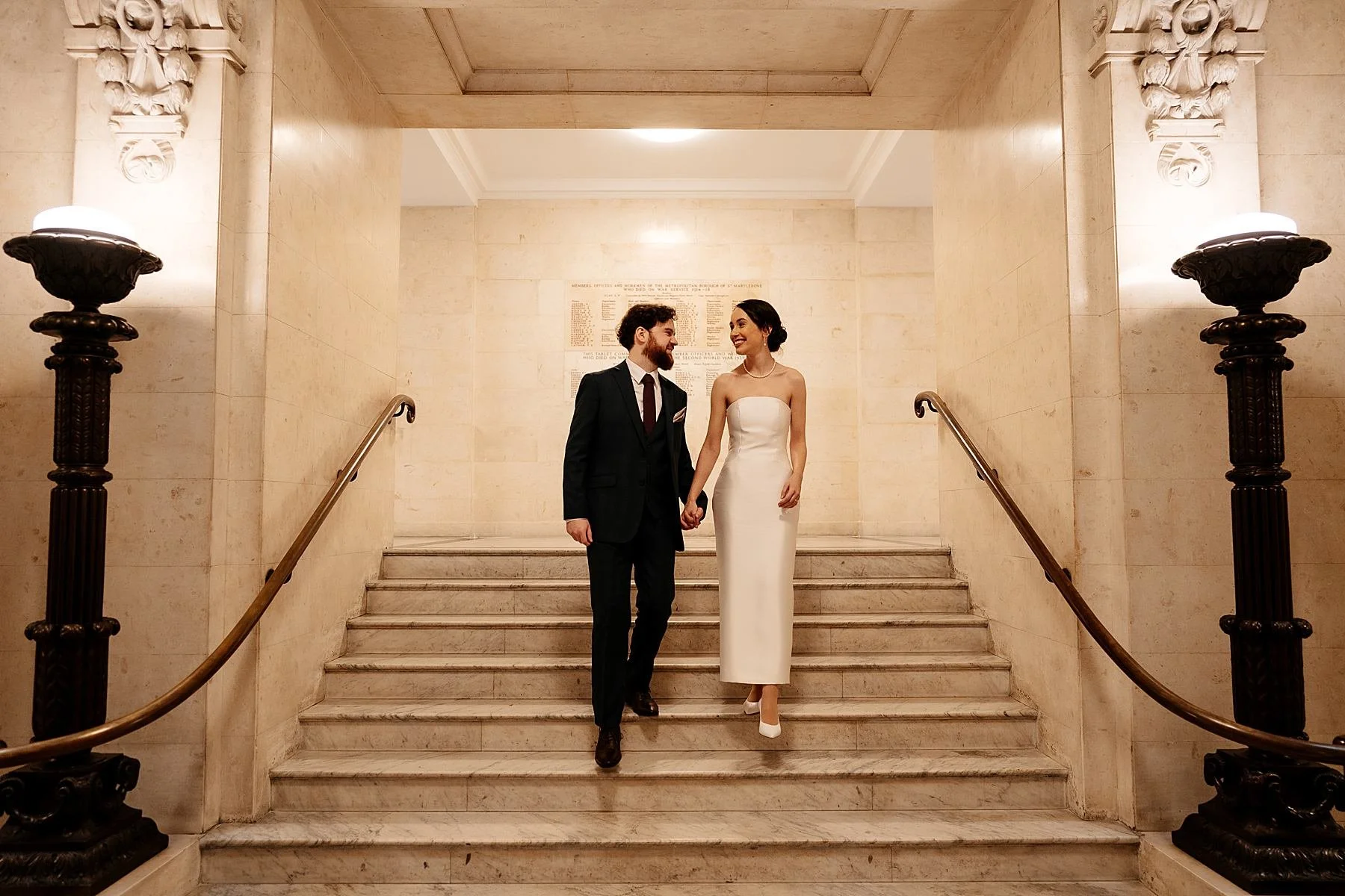 Winter wedding at Marylebone Town Hall
