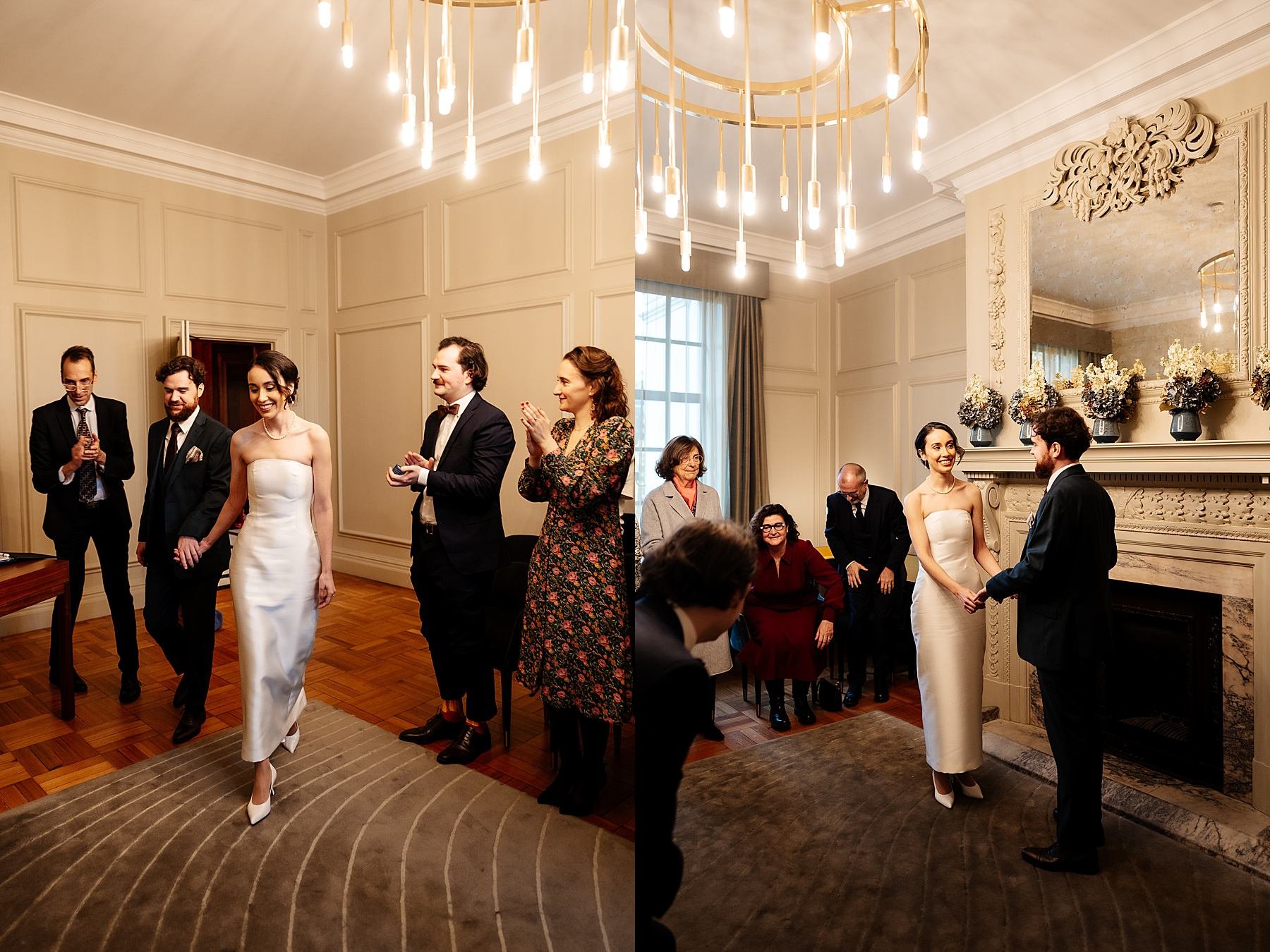 Winter wedding at Marylebone Town Hall