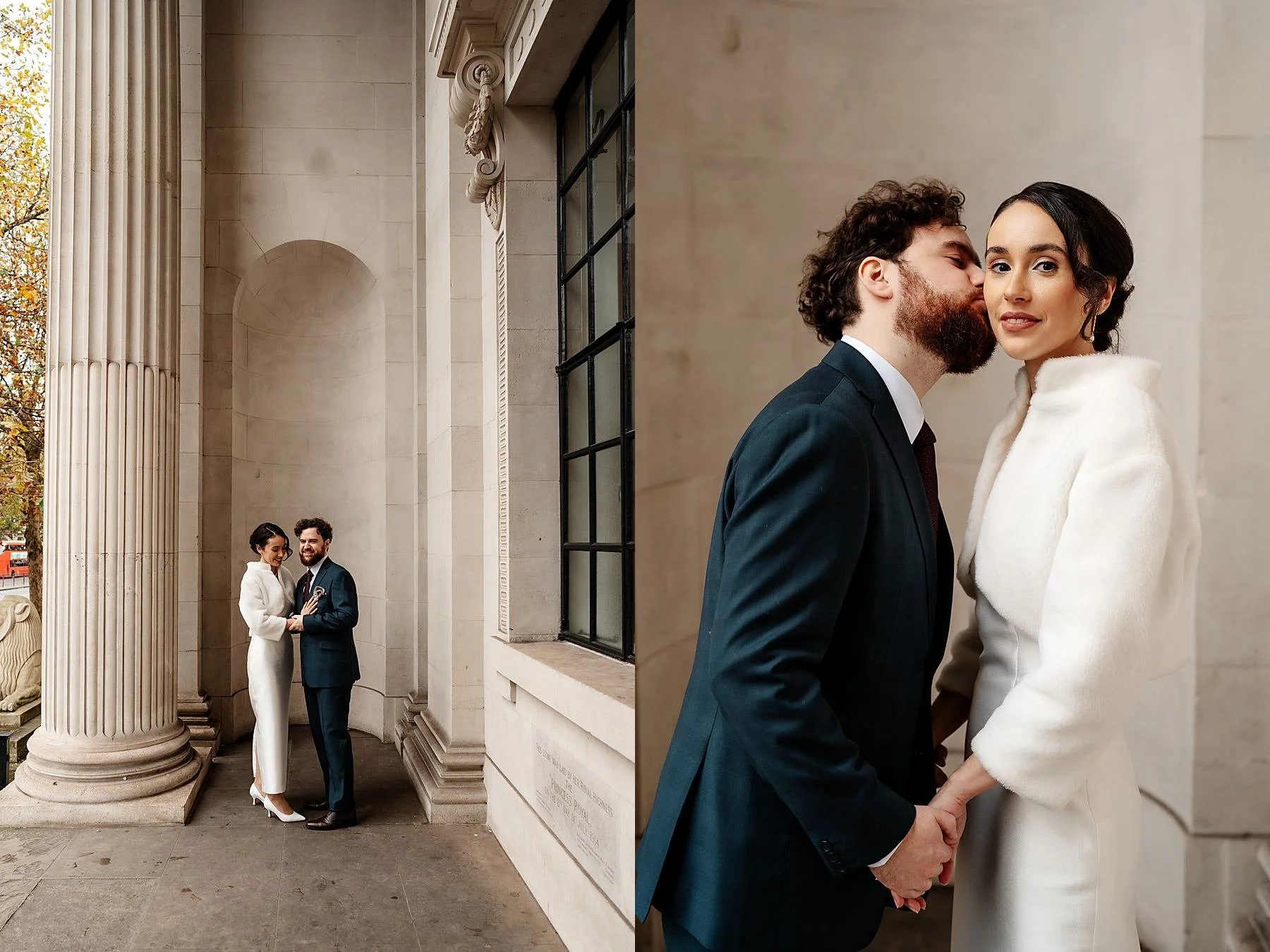 Winter wedding at Marylebone Town Hall