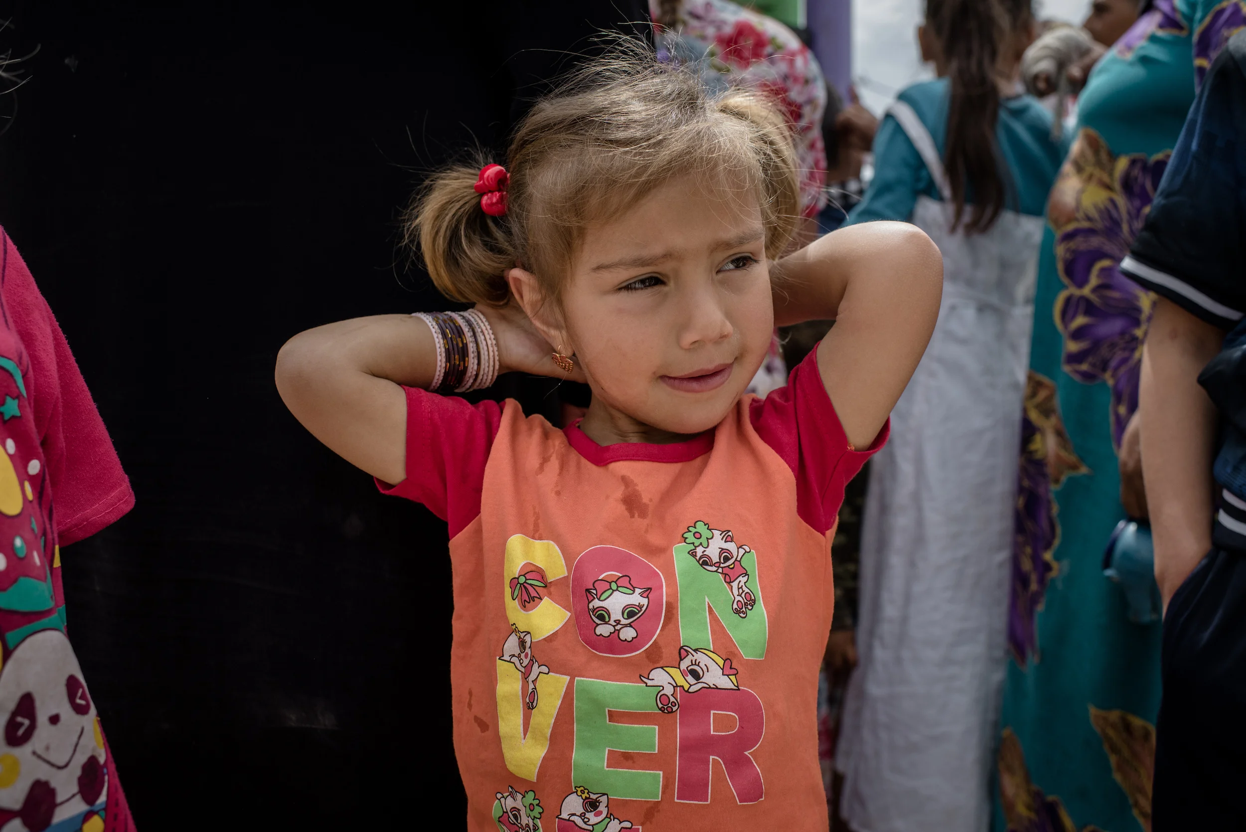 Ahmed and Saba are internally displaced children living at a camp with their family on the outskirts of Erbil. They fled Ramadi after a car bomb killed with sister and injured their father. Both children attend a UNICEF supported school for now but their mother, Suha, hopes they’ll be able to return home soon.