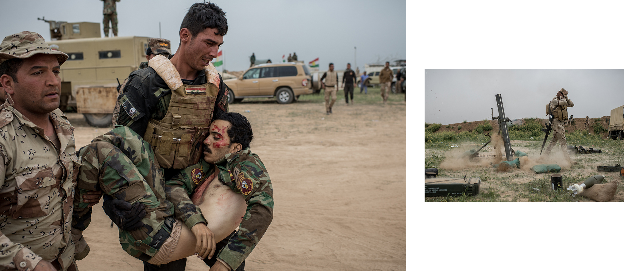 Fighting on the front lines, Kurdish Peshmerga soldiers joined the Iraqi Army in a bloody battle against the Islamic State on the outskirts of Mahkmour. But sharing a common enemy didn’t make them easy allies. Read about it here .