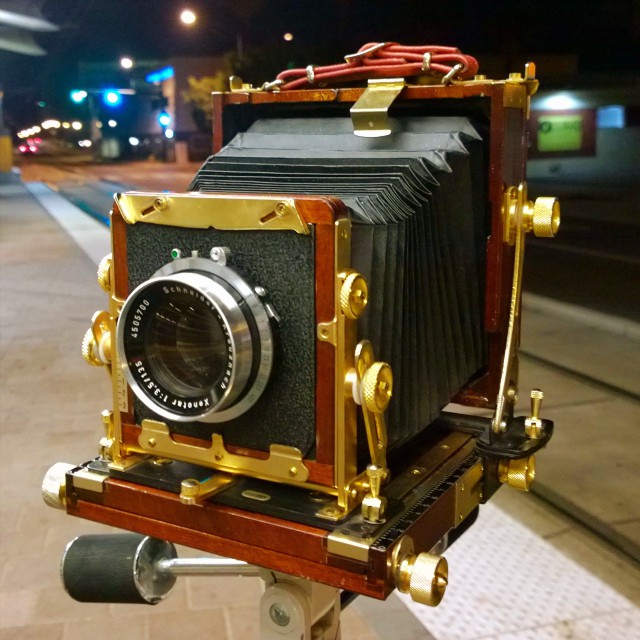 The Tachihara field 4x5 camera and Schneider Xenotar 135mm f/3.5