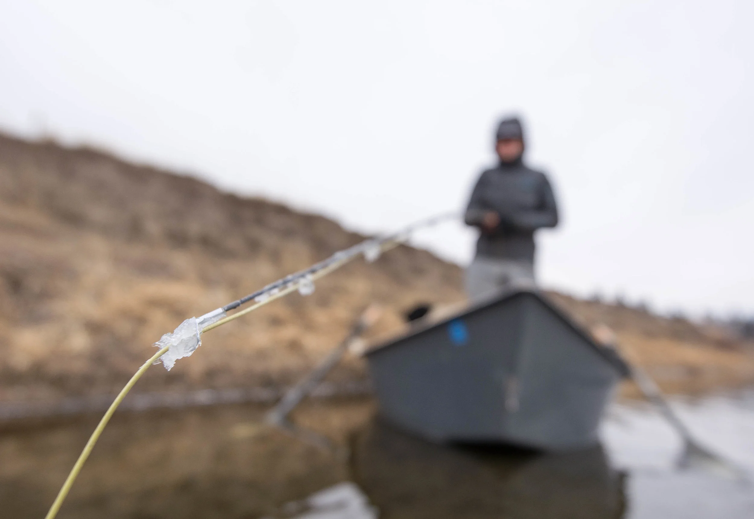 Fly fishing Montana in Winter.